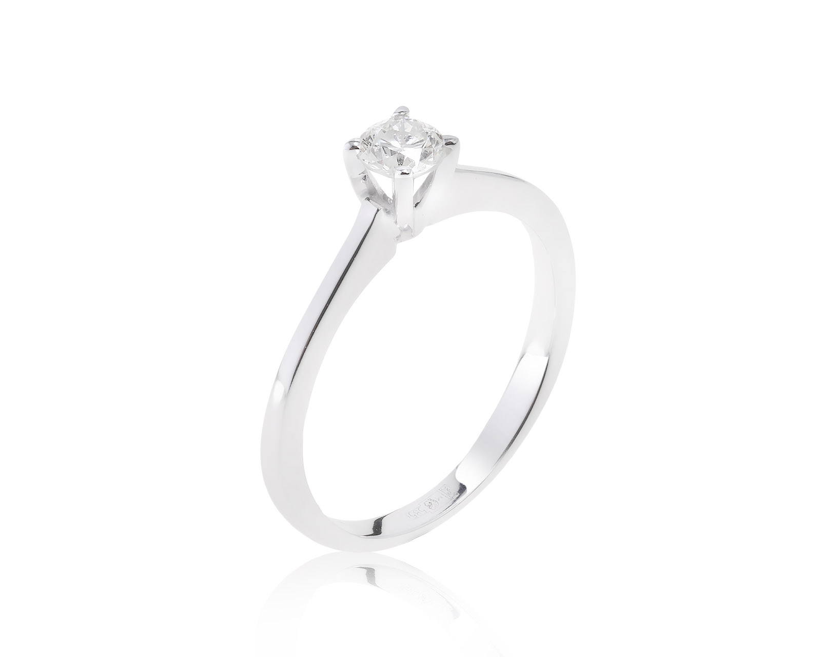Идеальное золотое кольцо с бриллиантом 0.25ct 100223/1