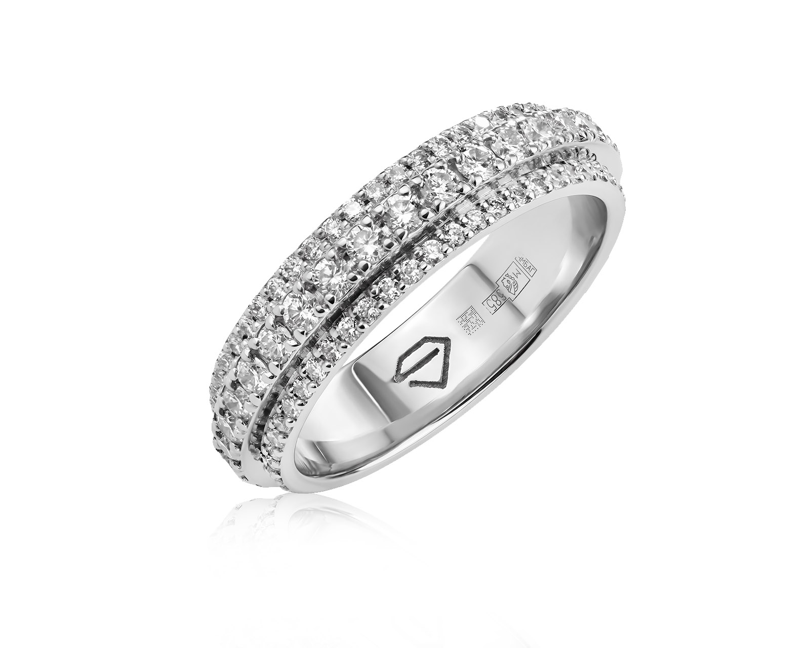 Оригинальное золотое кольцо с бриллиантами 0.99ct Бронницкий Ювелир Berliani 170526/1