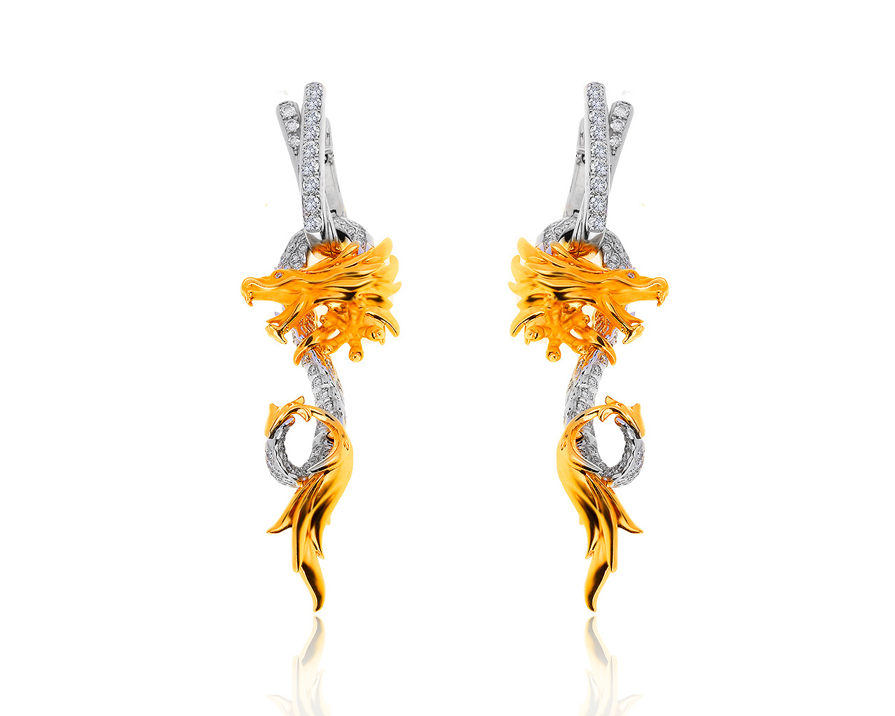 Оригинальные золотые серьги с бриллиантами 1.04ct Carrera y Carrera 210819/23
