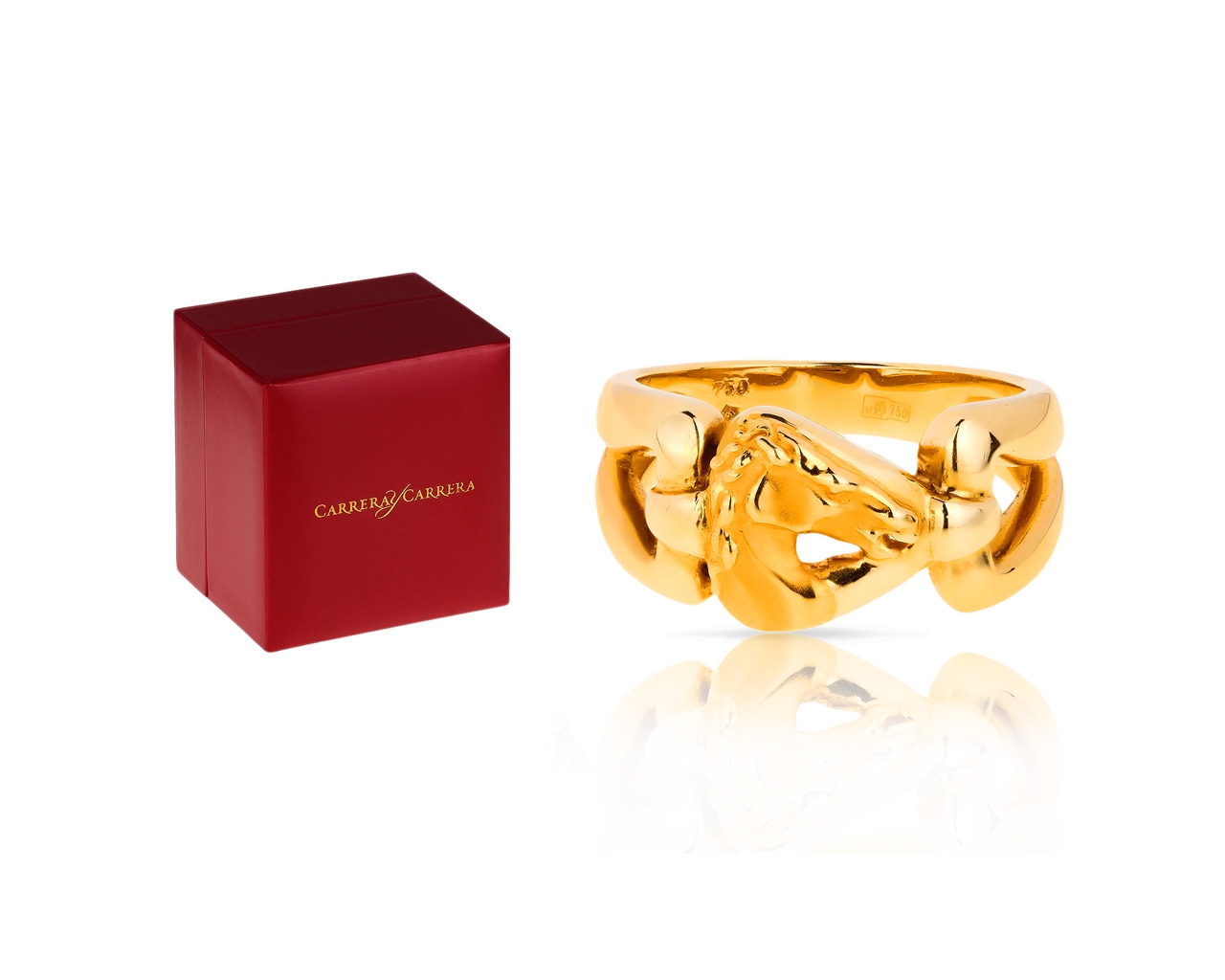 Оригинальное золотое кольцо Carrera y Carrera Horse