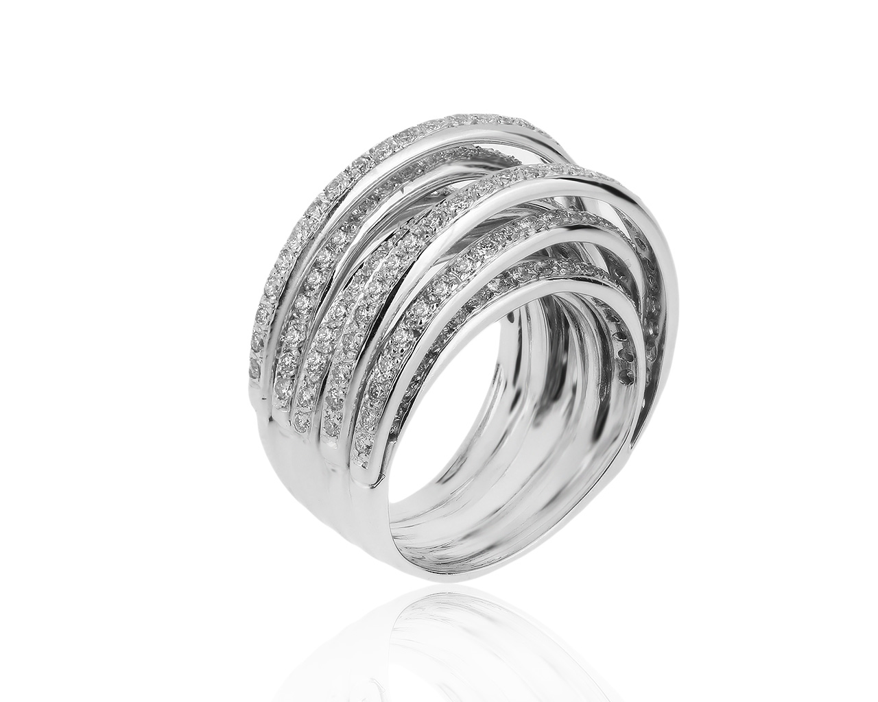 Престижное золотое кольцо с бриллиантами 1.80ct 201219/9