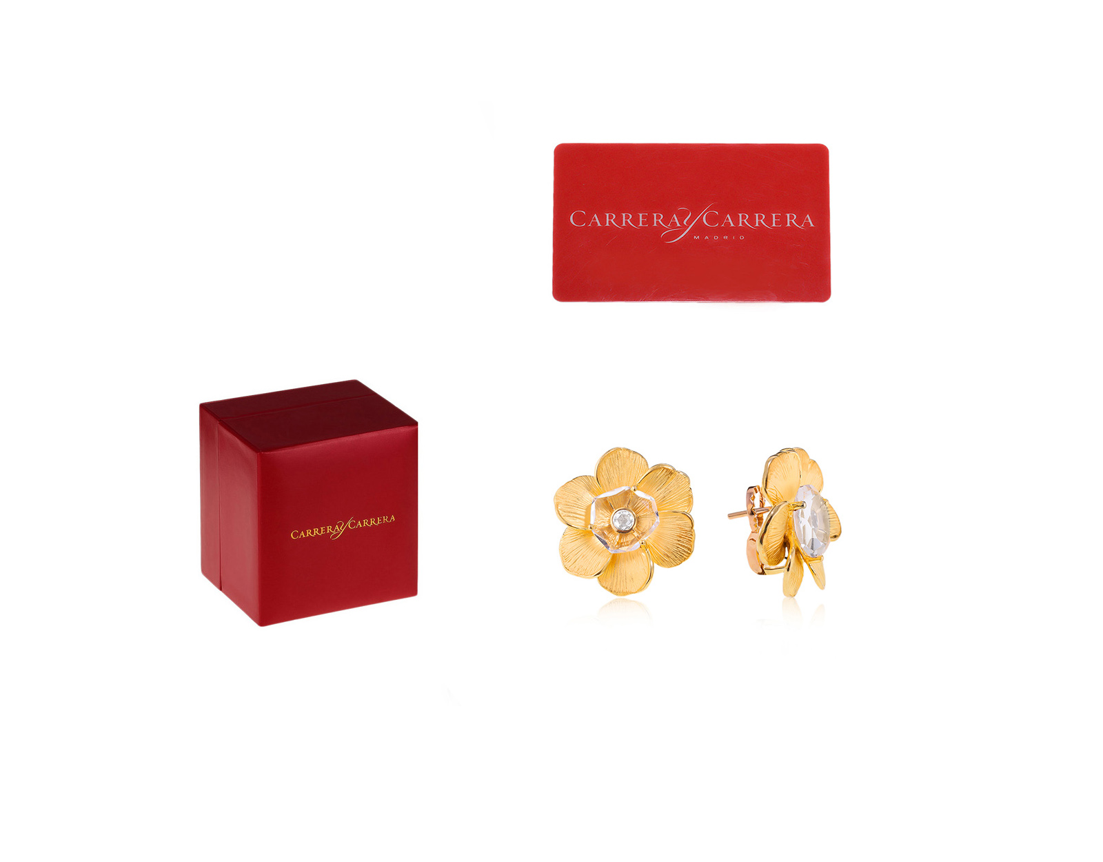 Оригинальные золотые серьги Carrera y Carrera Gardenia