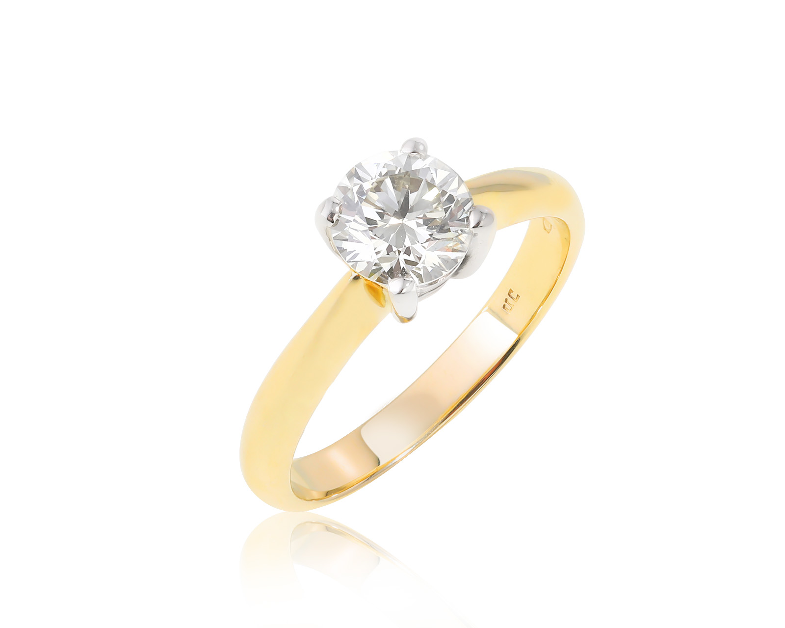 Изумительное золотое кольцо с бриллиантом 1.01ct 210722/8