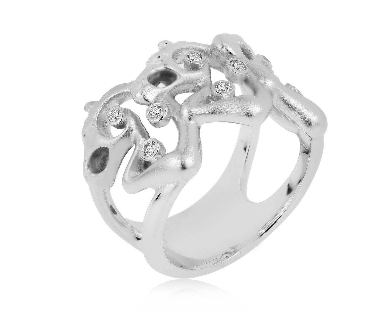 Оригинальное золотое кольцо с бриллиантами 0.15ct Carrera y Carrera Horse 270720/1