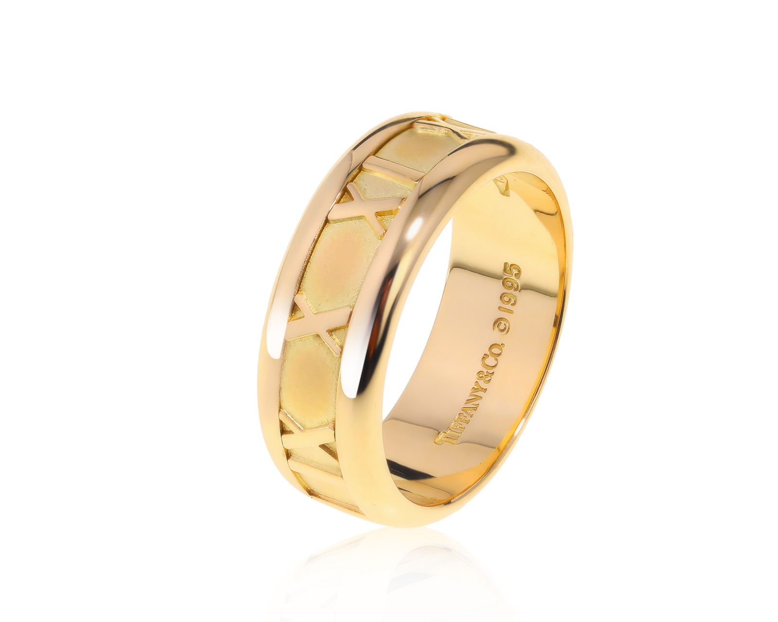 Оригинальное золотое кольцо Tiffany&Co Atlas 200522/4