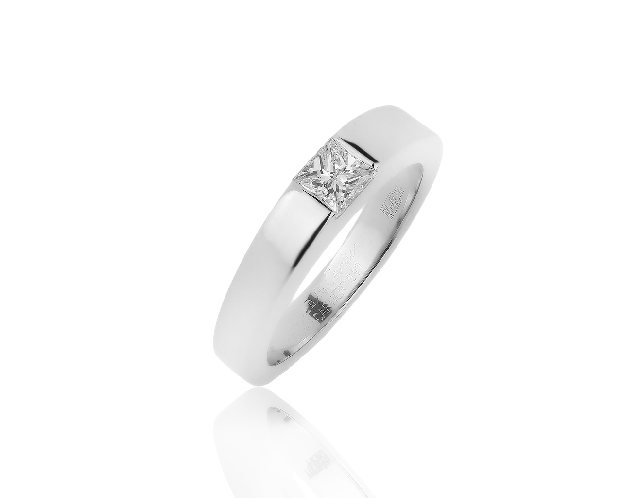 Оригинальное золотое кольцо с бриллиантом 0.45ct Cartier 231119/7