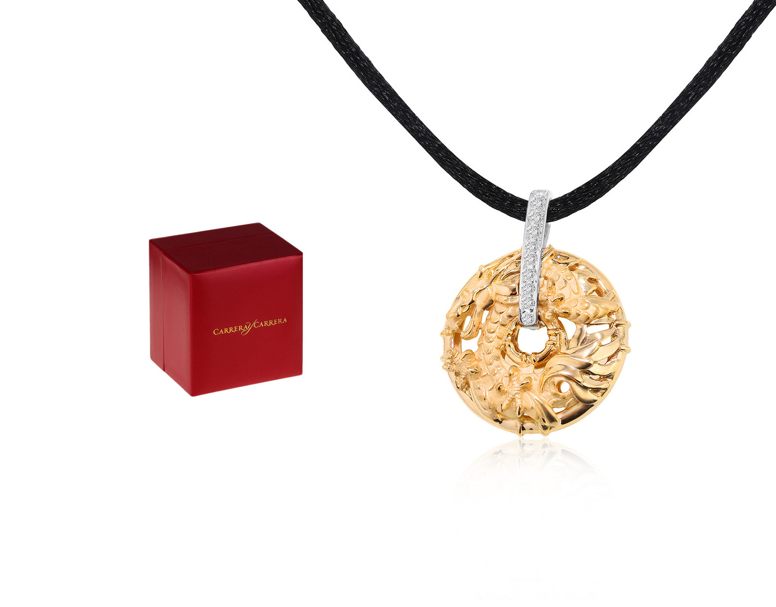 Оригинальный золотой кулон Carrera y Carrera Circulos De Fuego