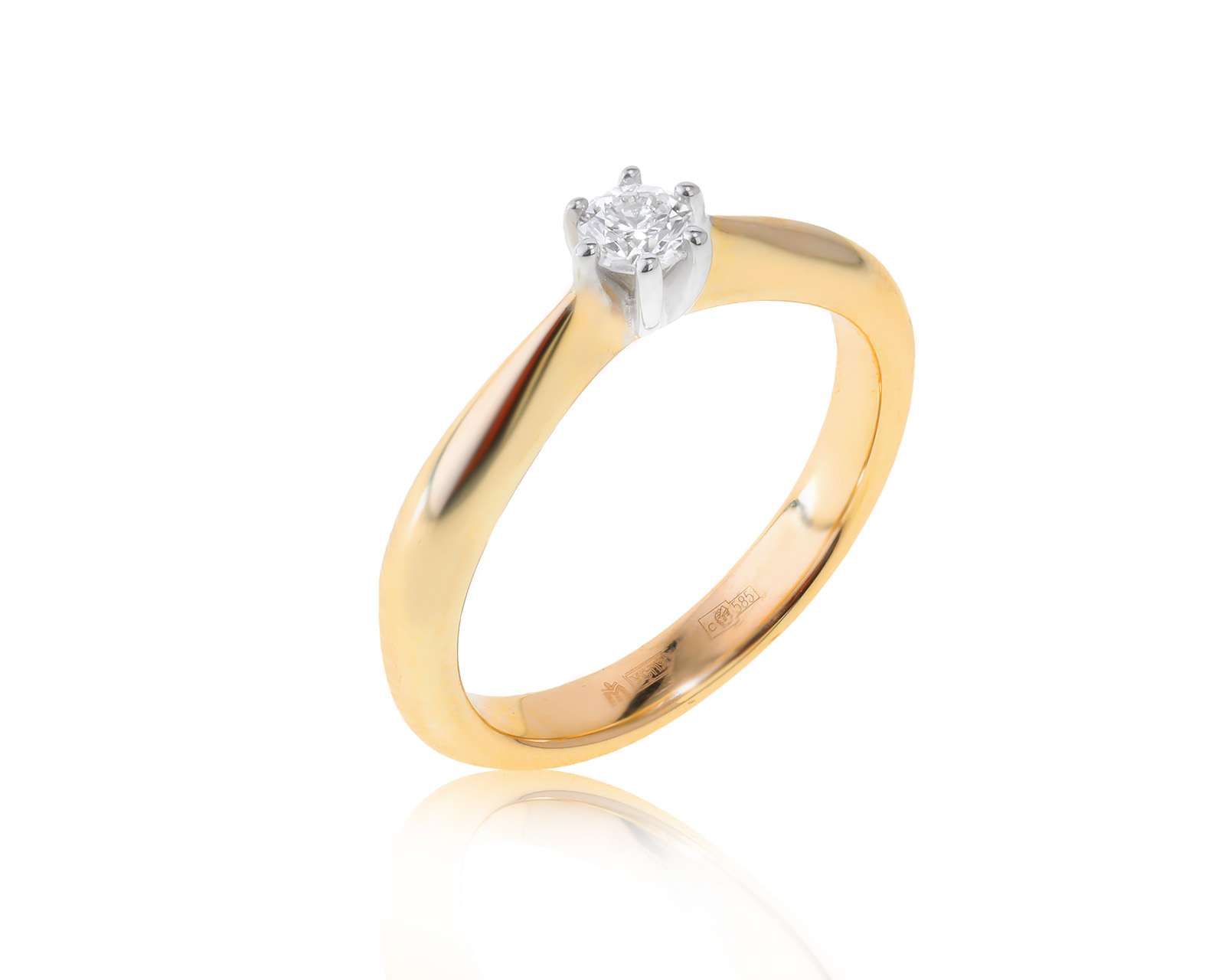 Оригинальное золотое кольцо МЮЗ Solo 1920 100523/1