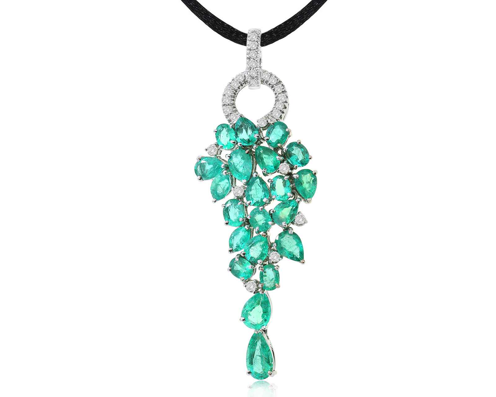 Золотой кулон с изумрудами 7.85ct и бриллиантами 0.66ct 230224/3