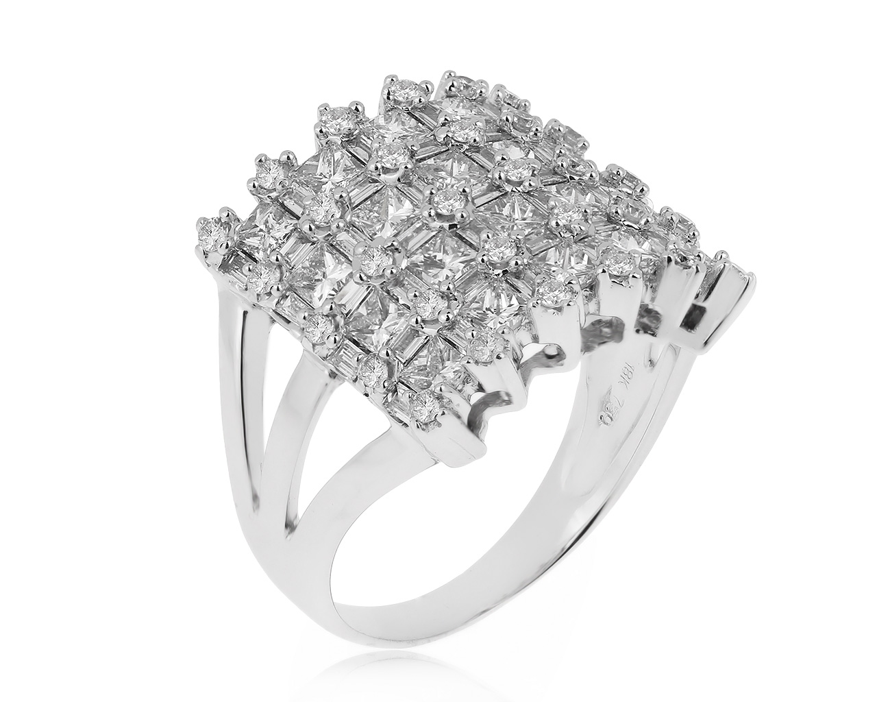 Шикарное золотое кольцо с бриллиантами 2.82ct 011020/12