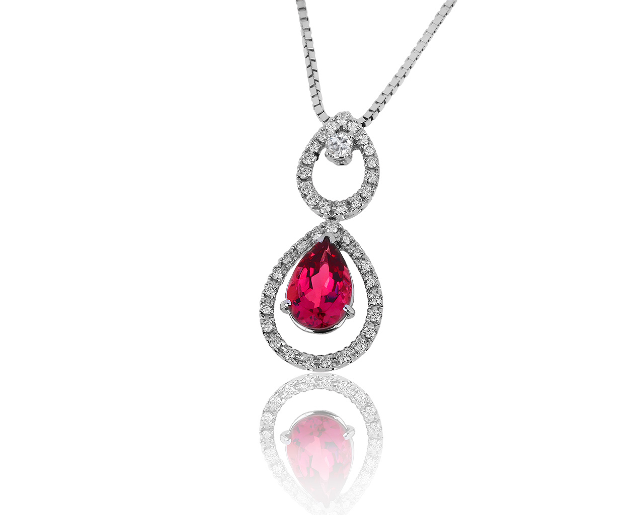 Оригинальный золотой кулон с турмалином 1.22ct Leo Pizzo 170919/3