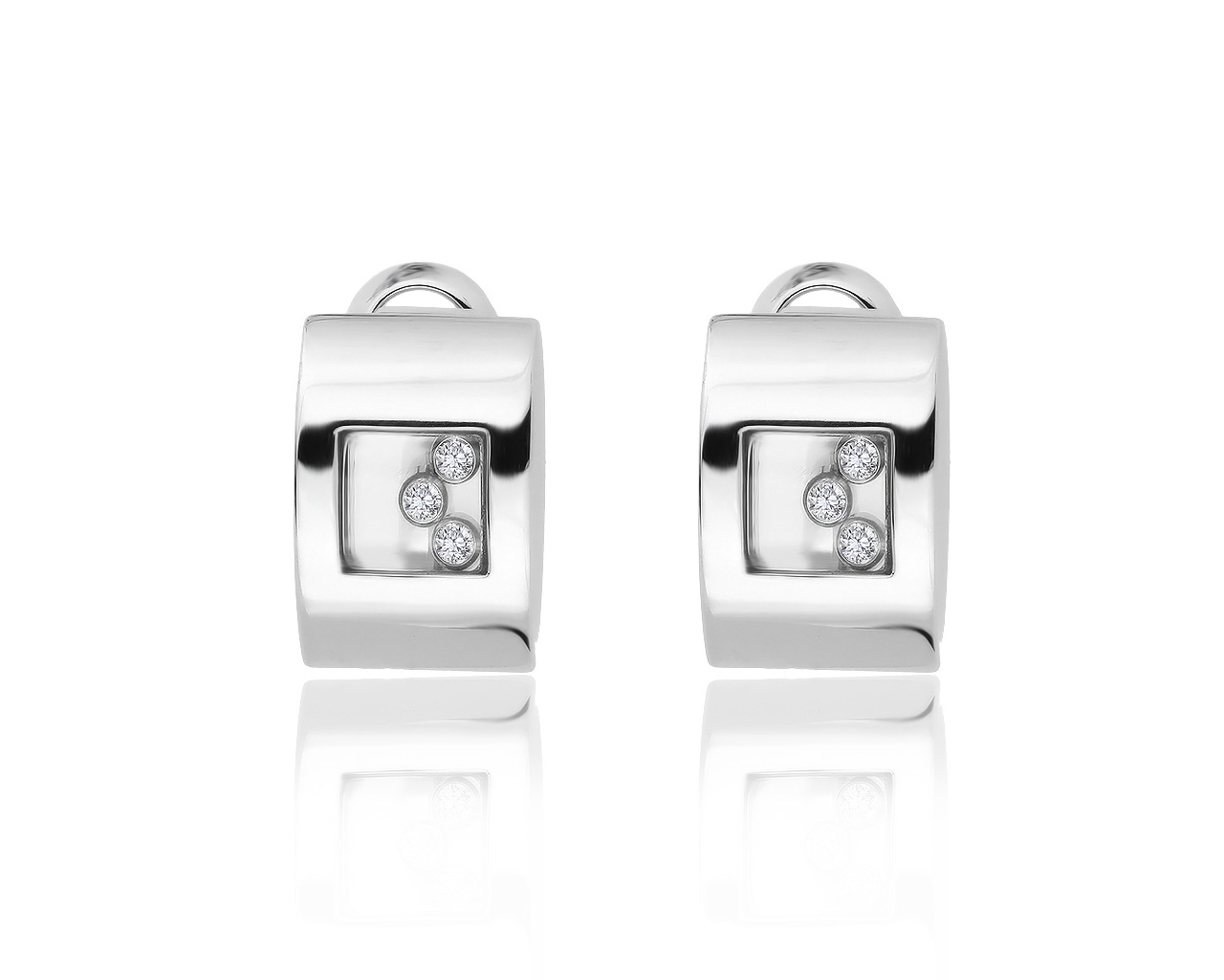 Оригинальные золотые серьги с бриллиантами 0.34ct Chopard 200819/6 Оригинальные золотые серьги с бриллиантами 0.34ct Chopard 200819/6