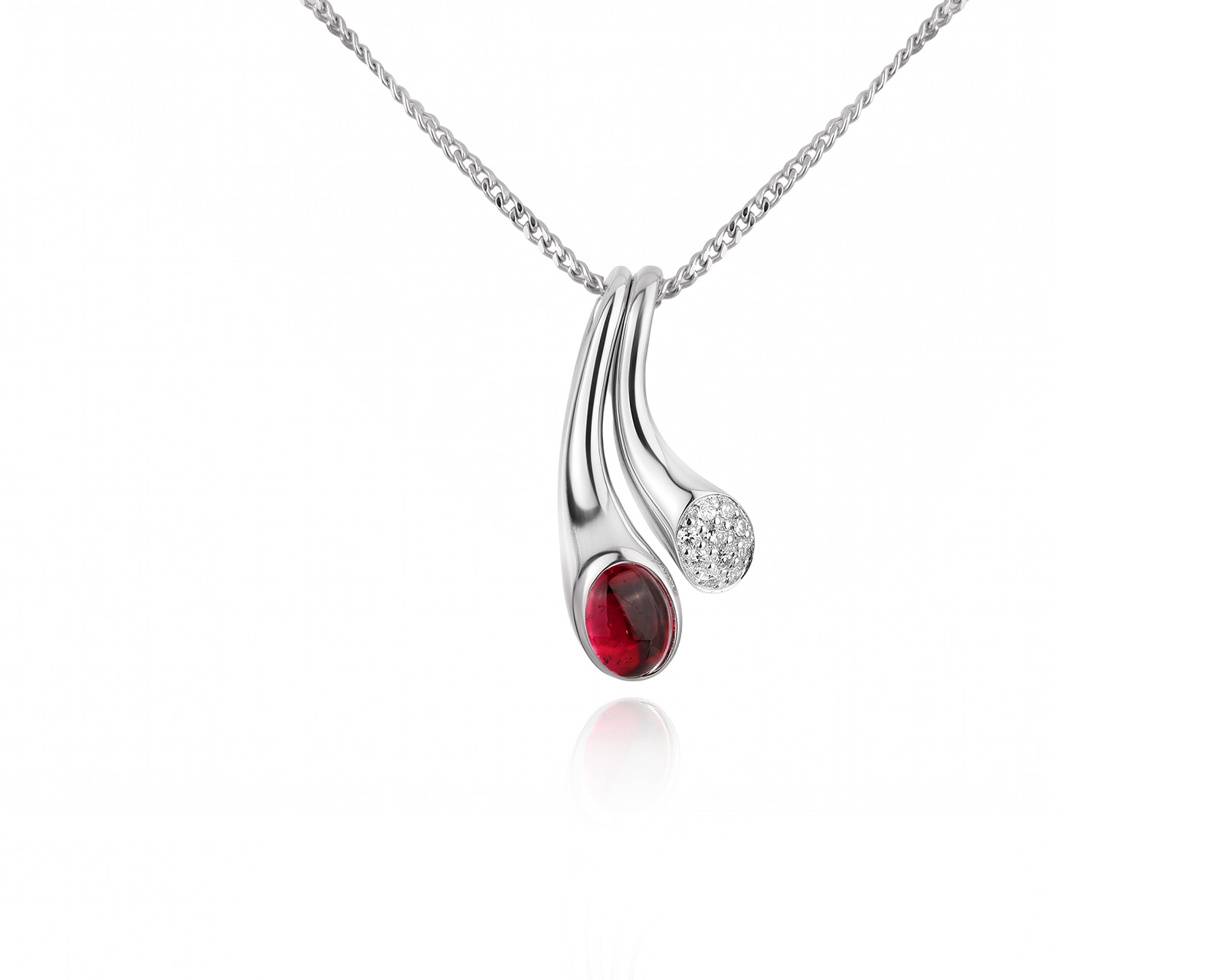 Оригинальное золотое колье с гранатом 0.70ct Georg Jensen Denmark 220726/7