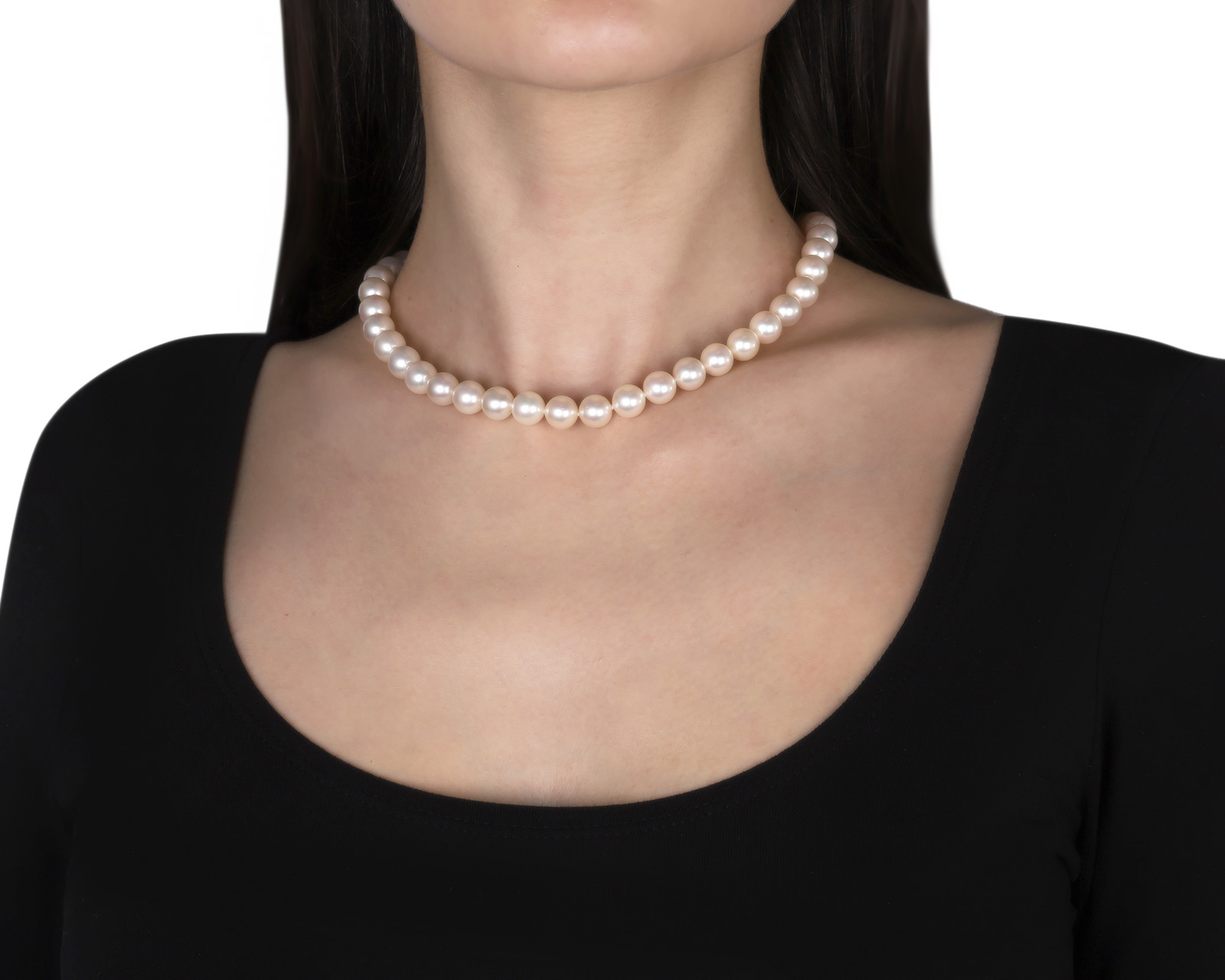 Оригинальное золотое ожерелье с жемчугом 9.00-9.50 мм Maysaku