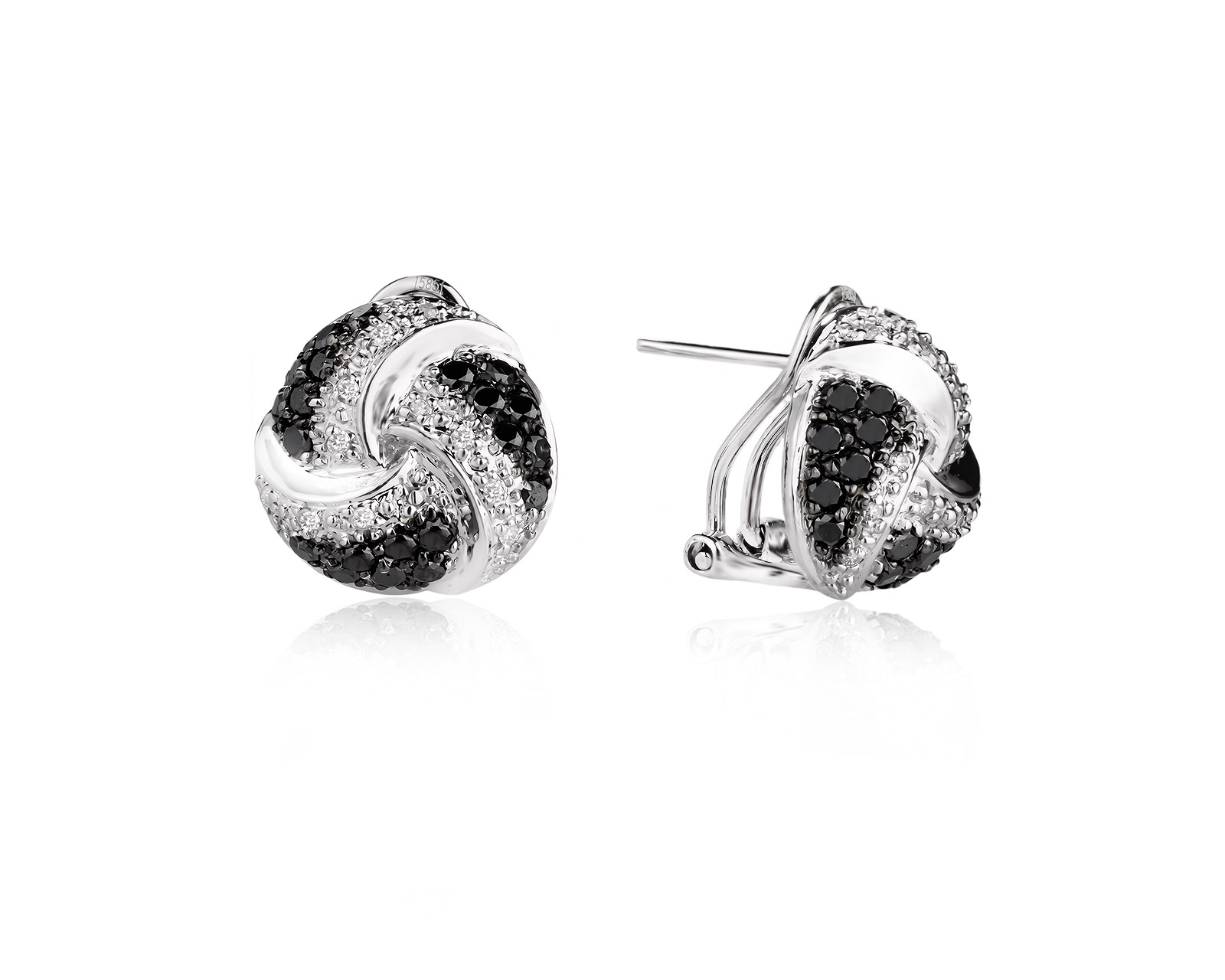 Золотые серьги с бриллиантами 0.55ct