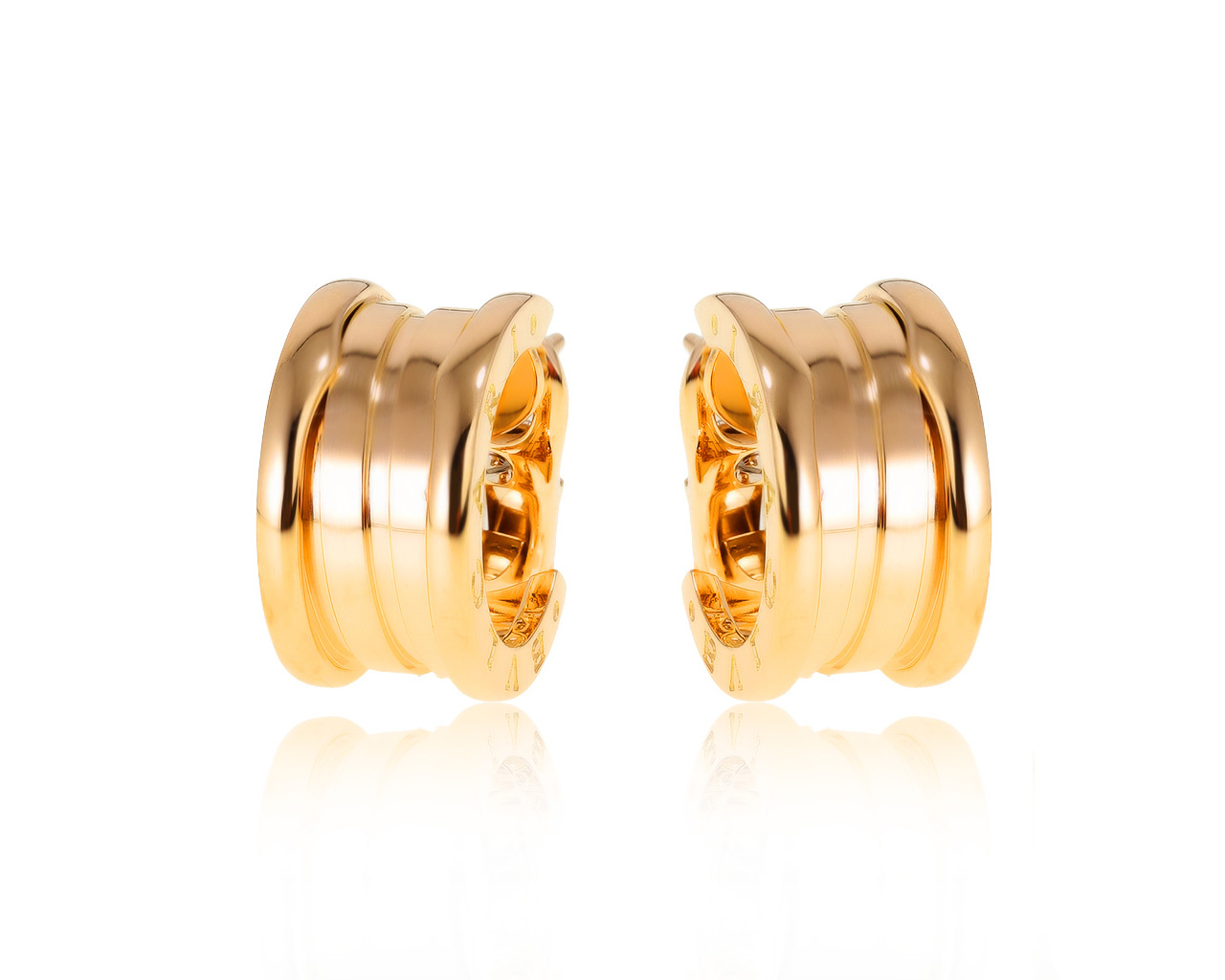 Оригинальные золотые серьги Bvlgari B.Zero1 170321/17