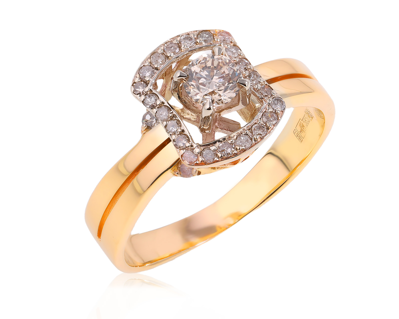 Золотое кольцо с бриллиантами 0.47ct 150925/1