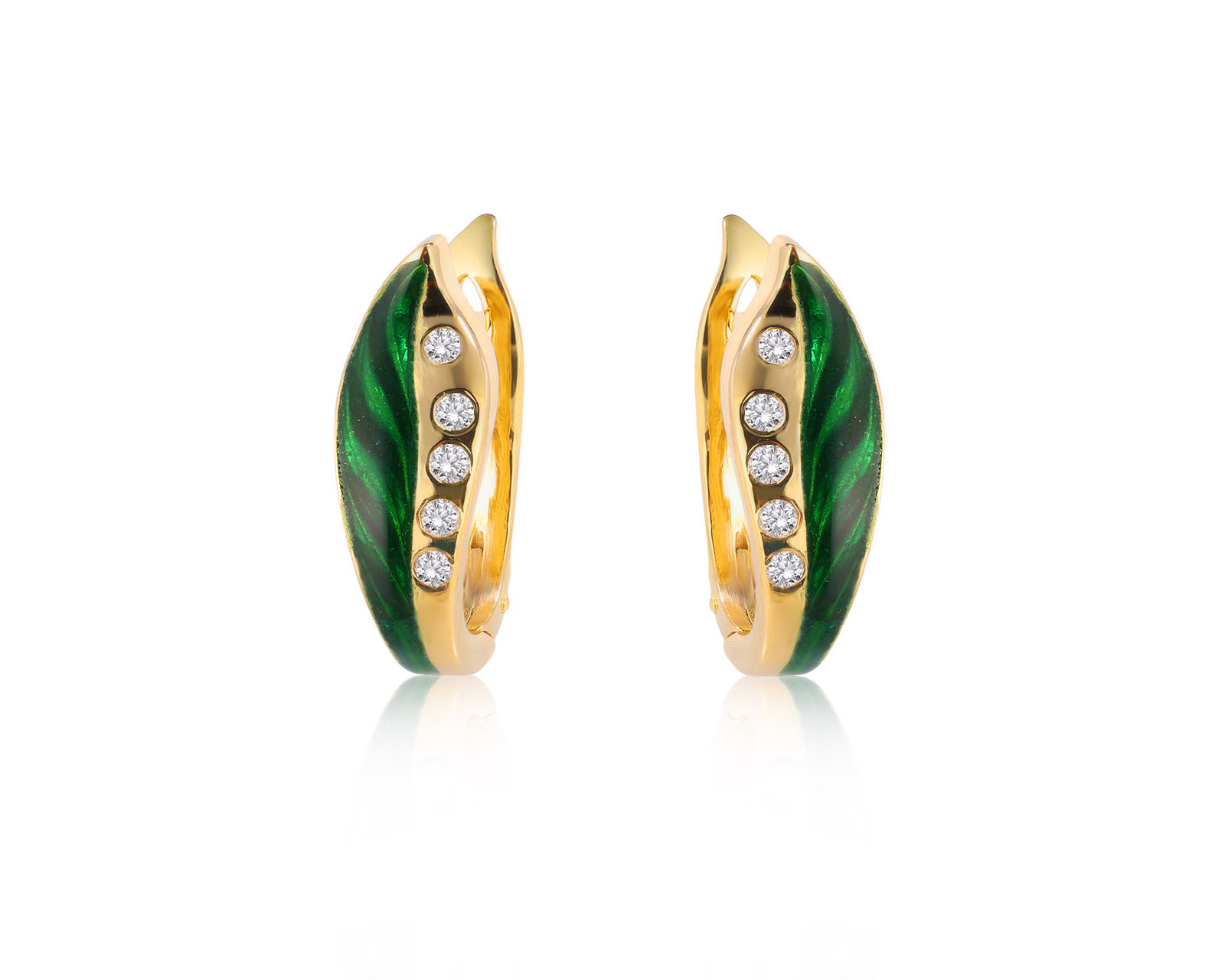 Золотые серьги с бриллиантами 0.30ct 260326/2