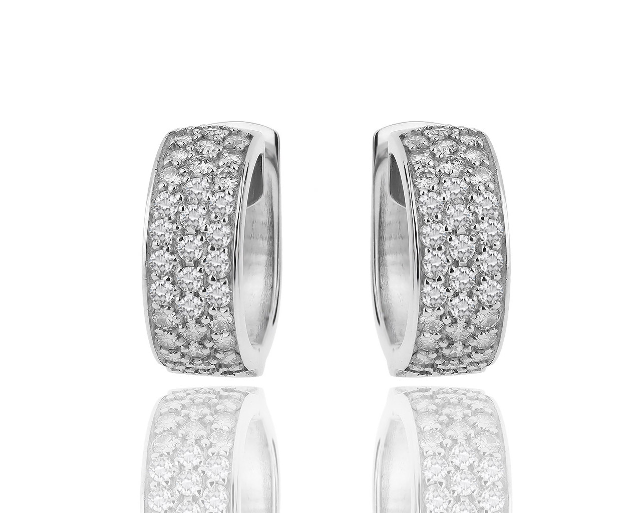 Изысканные золотые серьги с бриллиантами 1.40ct 280219/3