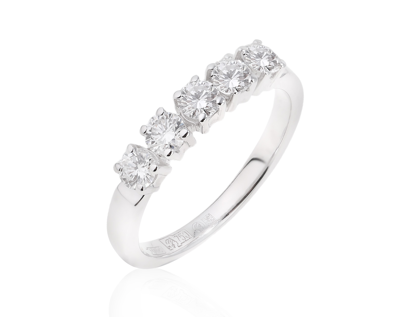 Золотое кольцо с бриллиантами 0.62ct