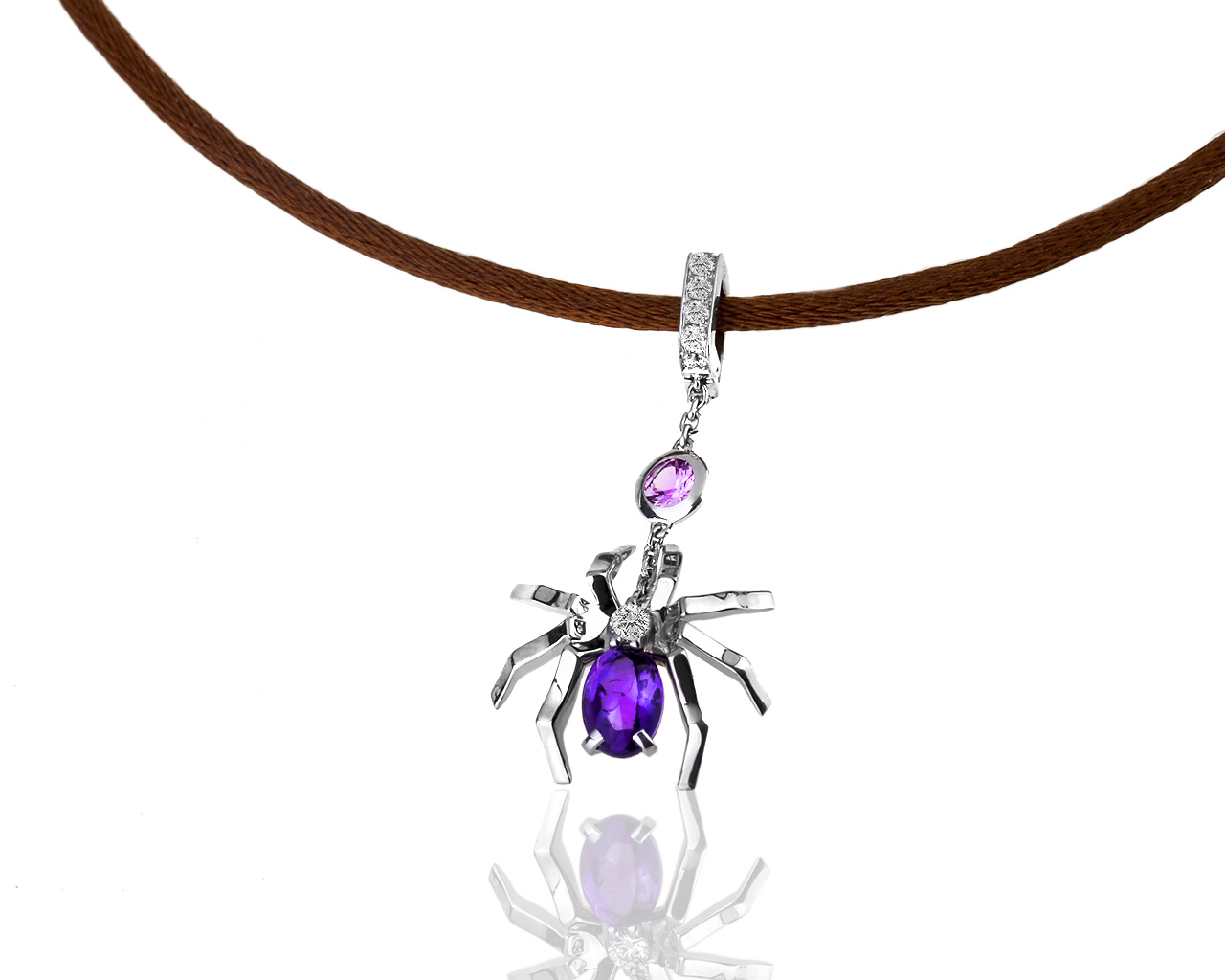 Золотой кулон с аметистом, сапфиром и бриллиантами Chaumet 280418/4