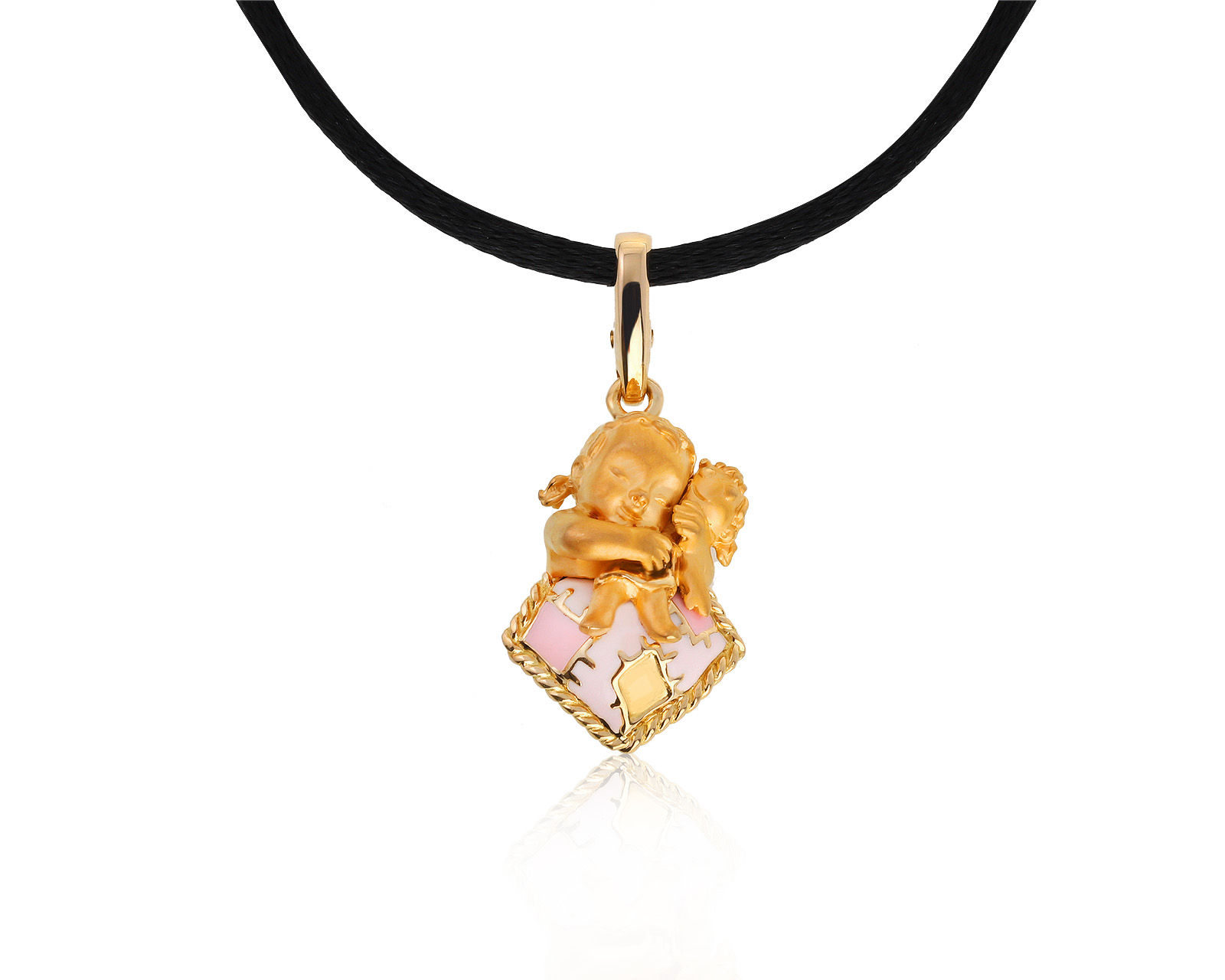 Оригинальный золотой кулон с эмалями Magerit Baby Girl 090621/14