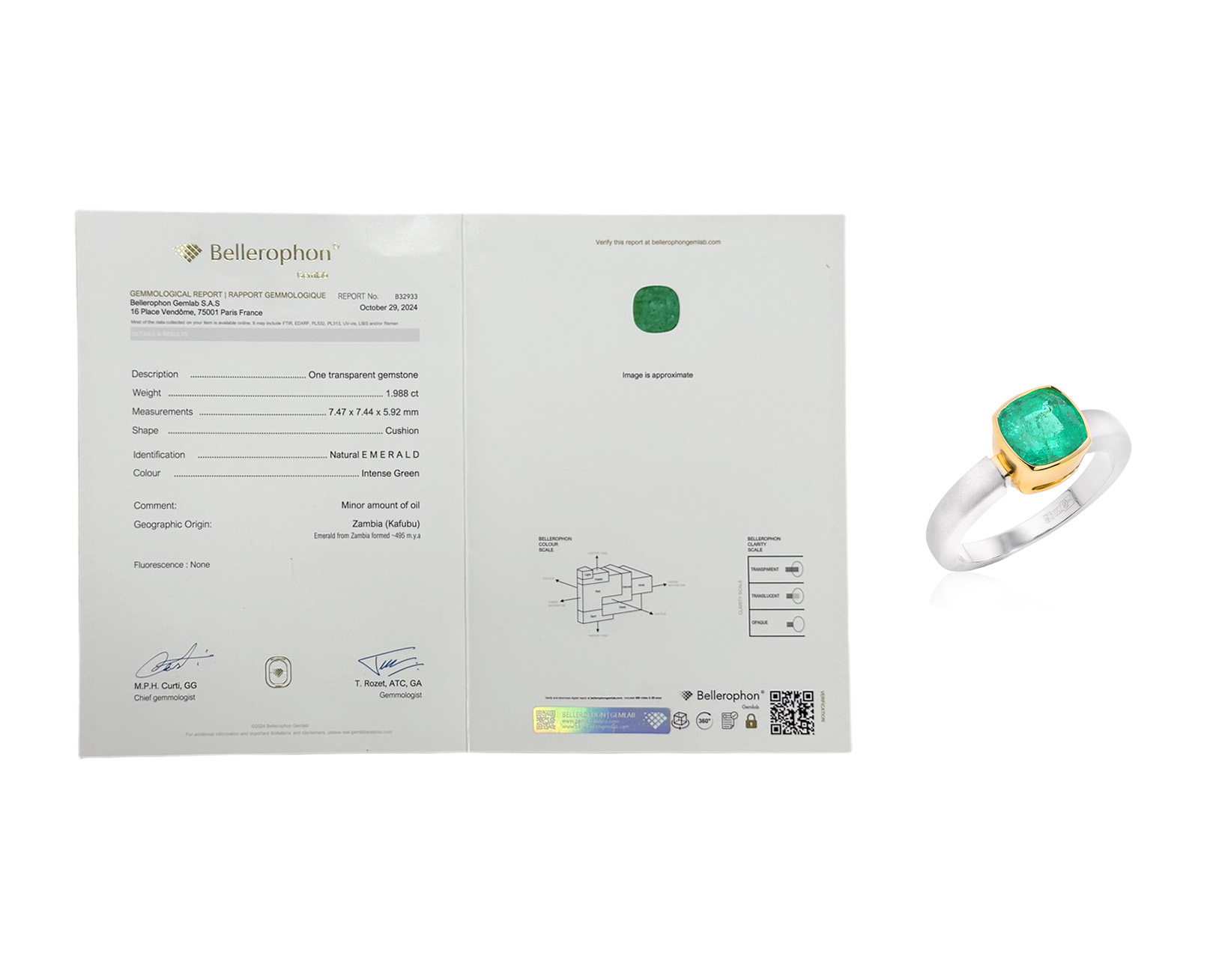 Золотое кольцо с изумрудом Замбия 1.98ct Evgeny Matveev