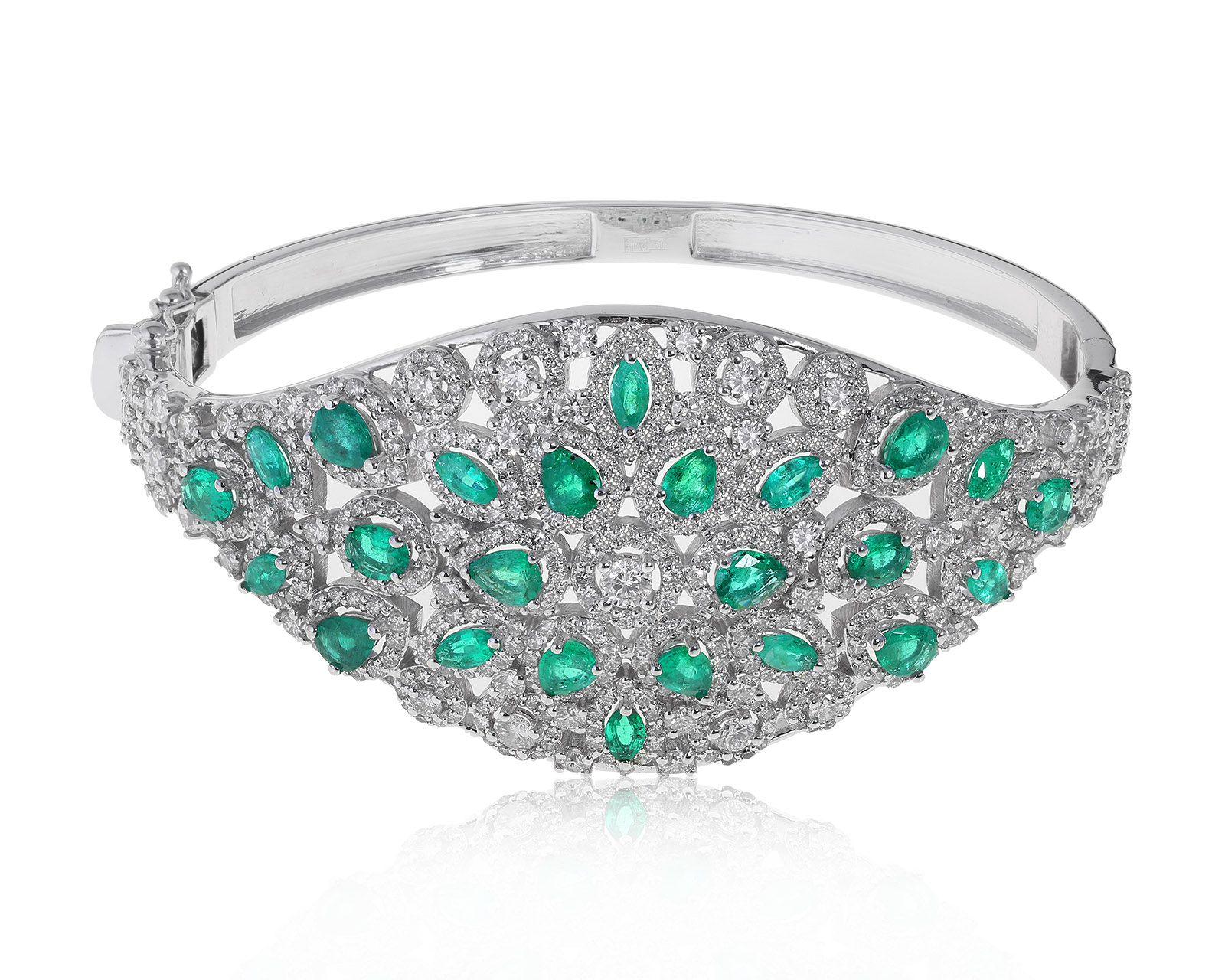 Восхитительный золотой браслет с изумрудами 4.29ct 220721/10