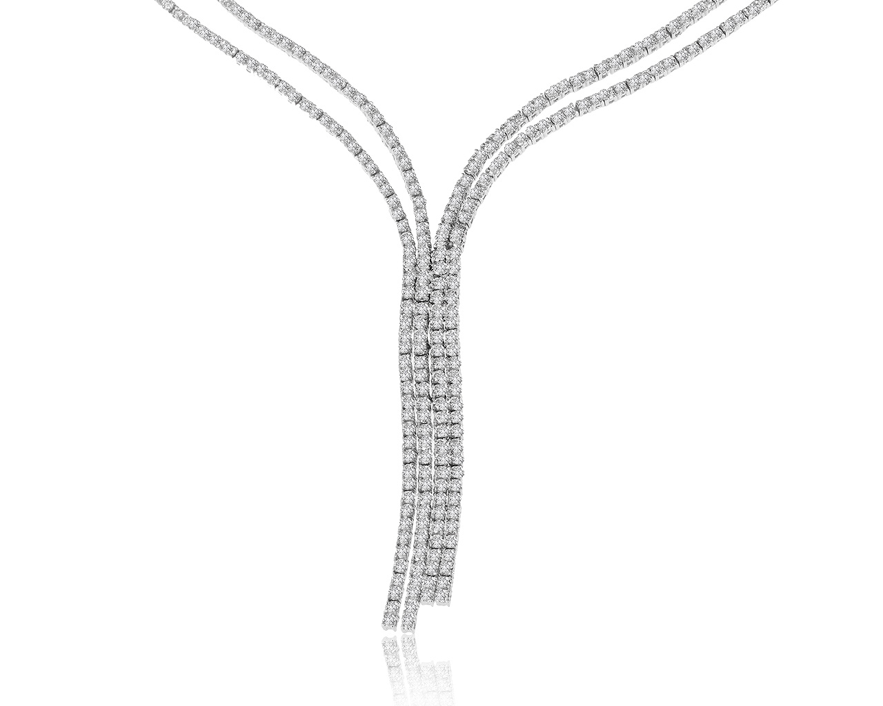 Притягательное золотое колье с бриллиантами 4.14ct