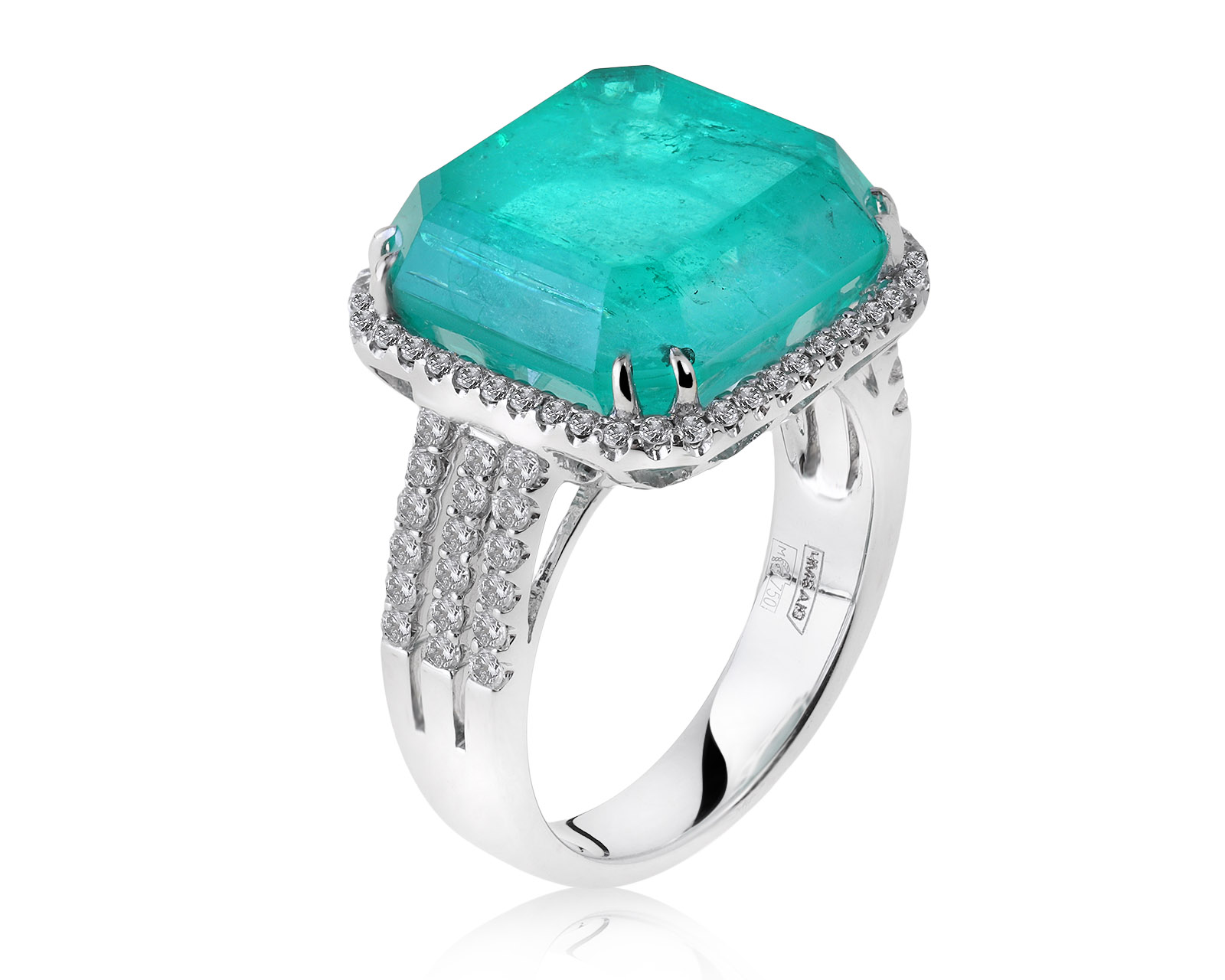 Великолепное золотое кольцо с изумрудом 12.21ct 180821/3