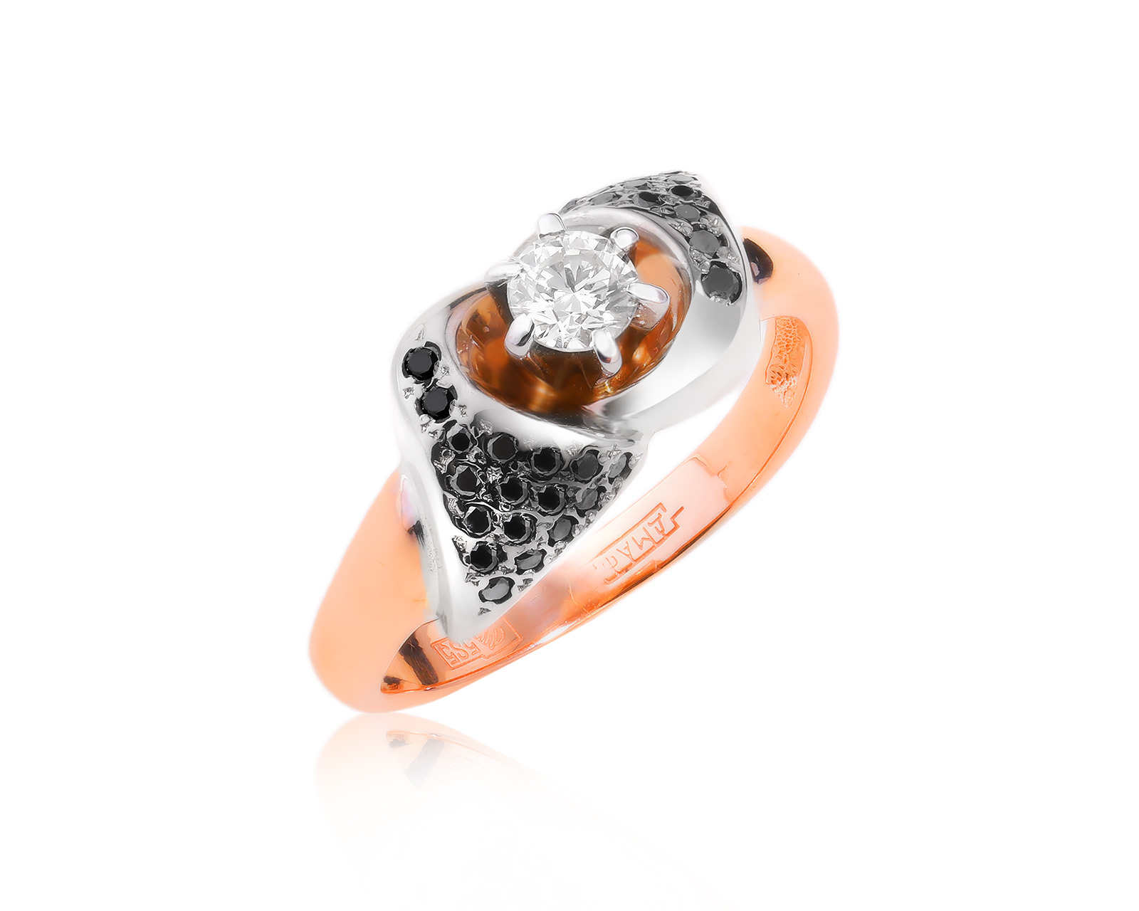 Золотое кольцо с бриллиантами 0.36ct 251023/3