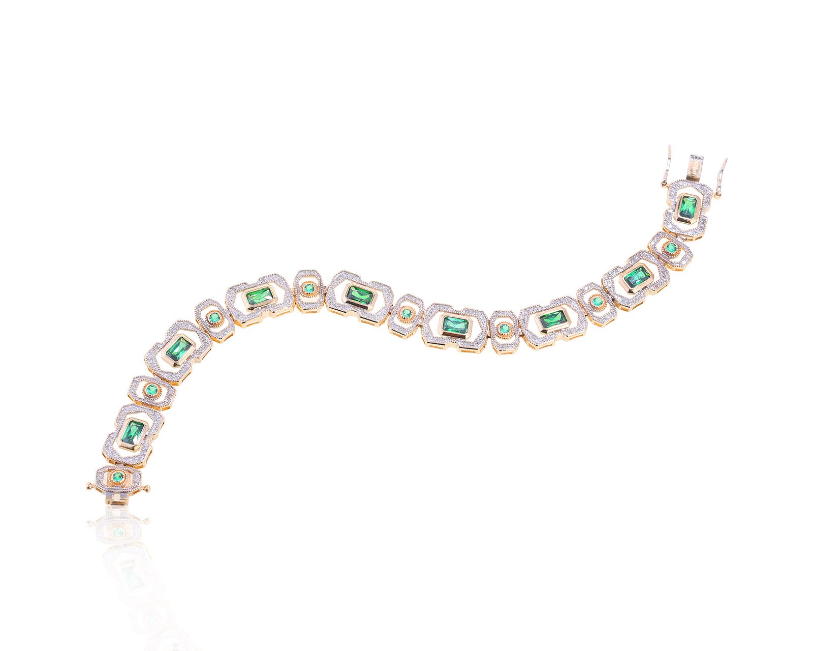 Очаровательный золотой браслет с ситаллами 3.12ct 090622/3