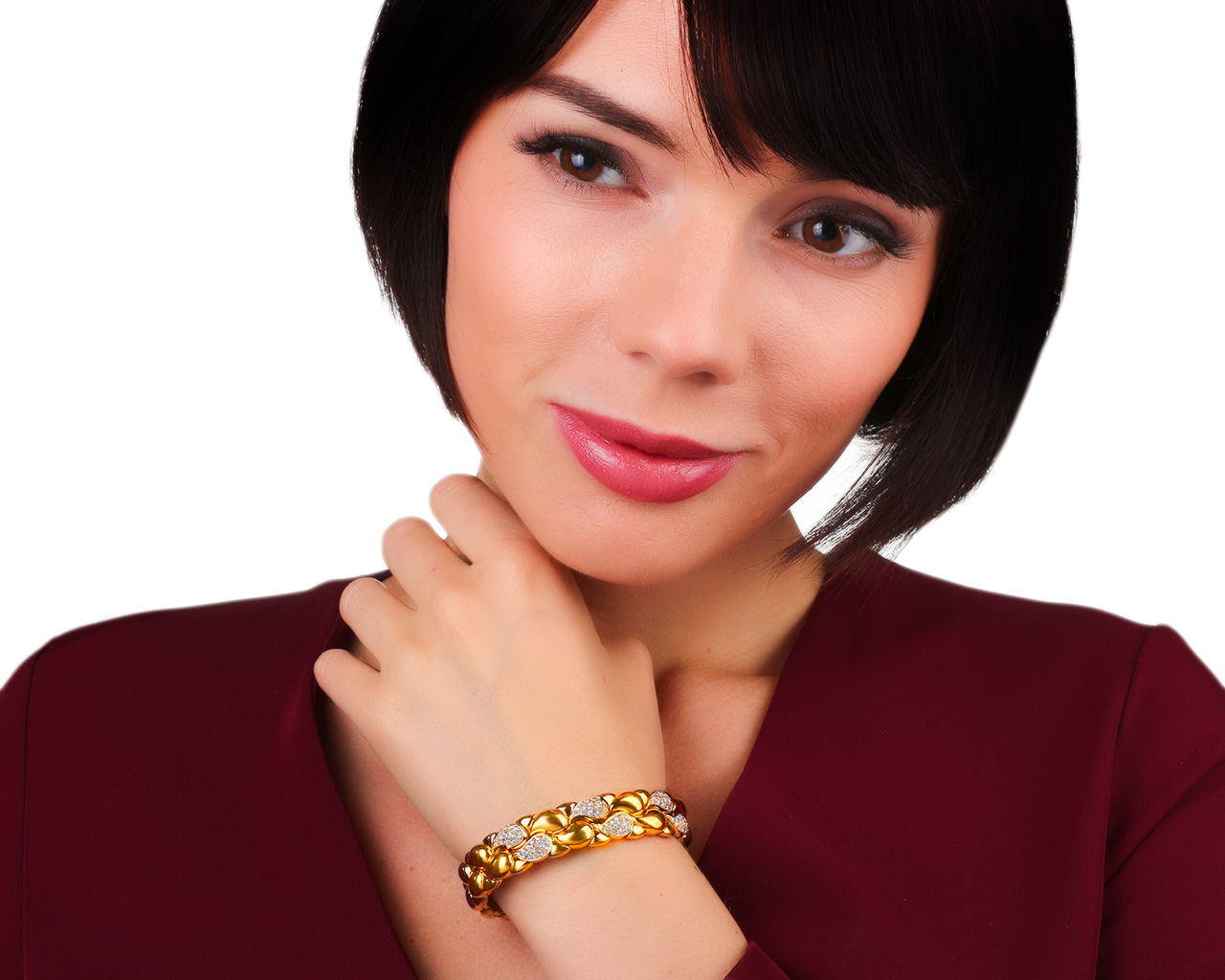 Модный золотой браслет с бриллиантами 1.40ct Chopard Casmir