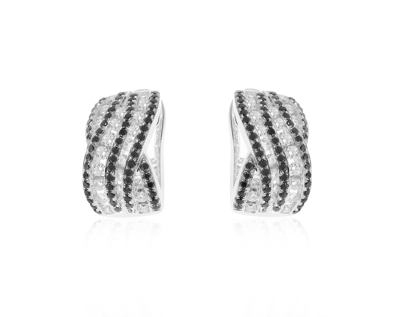 Престижные золотые серьги с бриллиантами 1.65ct