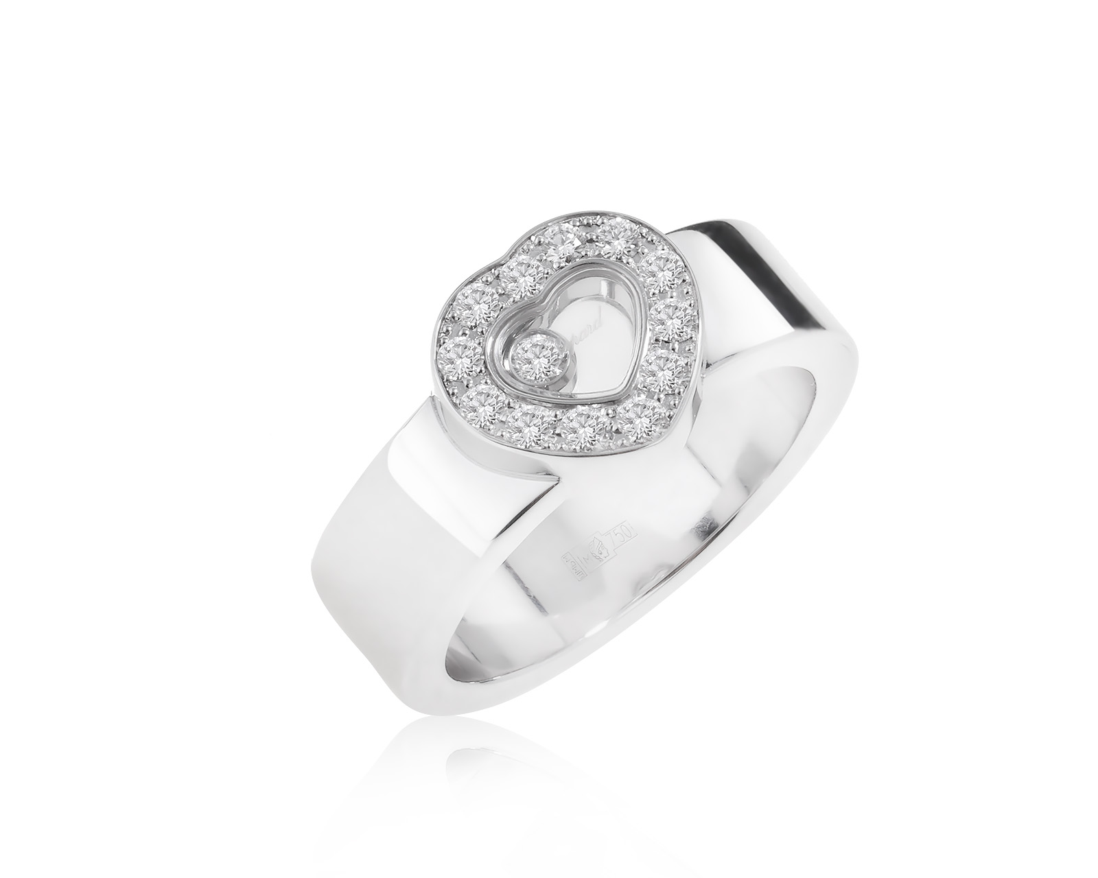 Оригинальное золотое кольцо Chopard Happy Diamonds 080822/3