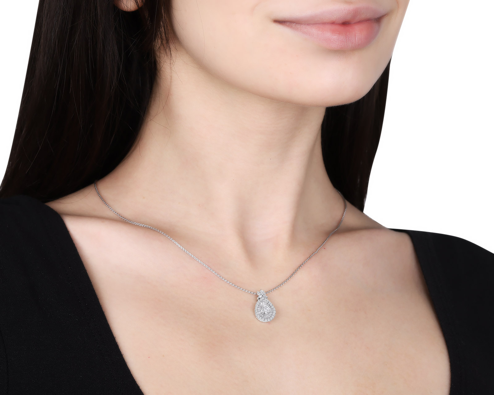 Престижный золотой кулон с бриллиантами 1.00ct