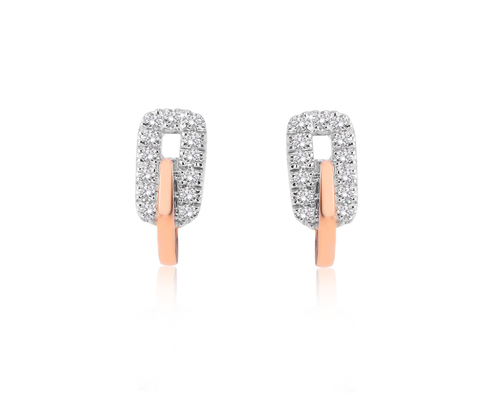 Оригинальные золотые серьги с бриллиантами 0.39ct Damiani 090125/4 Оригинальные золотые серьги с бриллиантами 0.39ct Damiani 090125/4