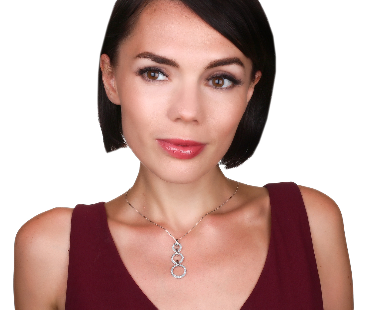 Завораживающий золотой кулон с бриллиантами 0.77ct