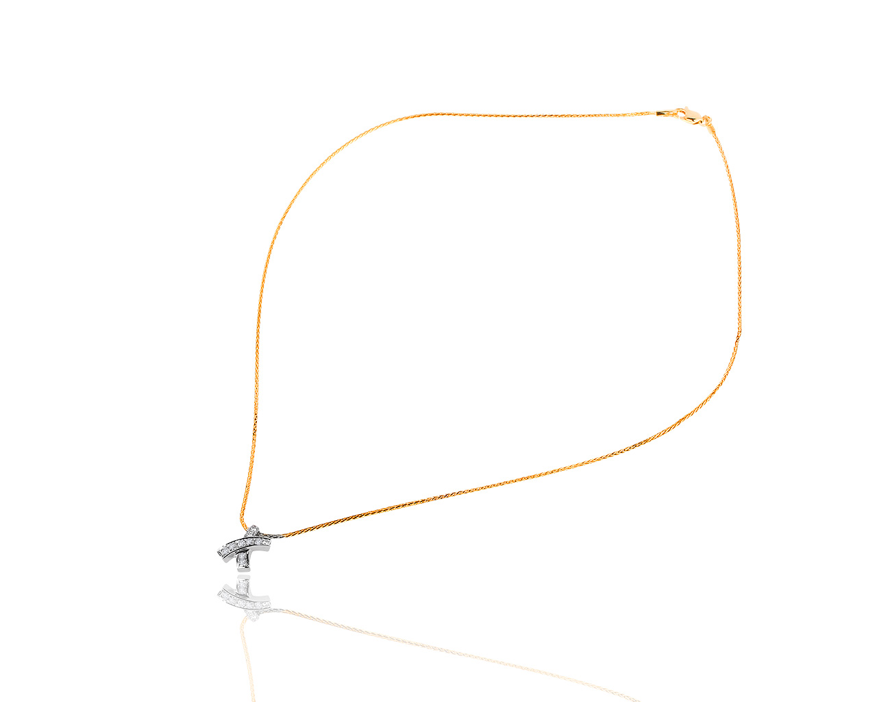 Оригинальный золотой кулон с бриллиантами 0.20ct Lydion