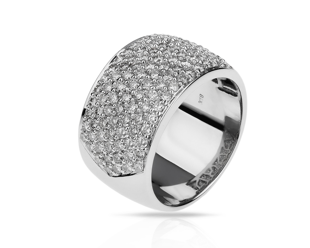 Прелестное золотое кольцо с бриллиантами 1.52ct