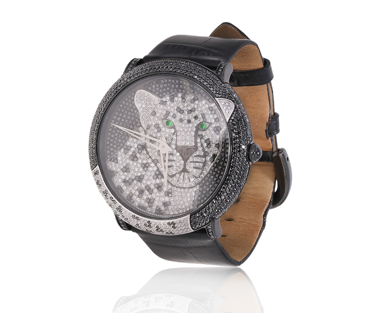 Оригинальные стальные часы с бриллиантами 6.50ct Roberto Bravo 180226/1