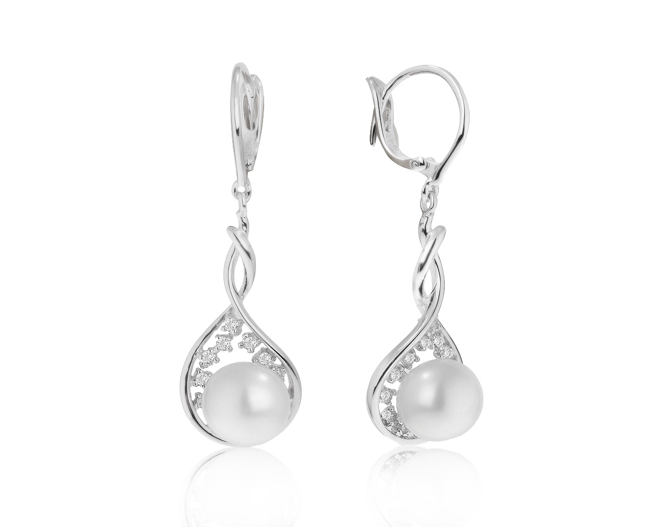 Завораживающие золотые серьги с жемчугом 7.90 мм 230421/8