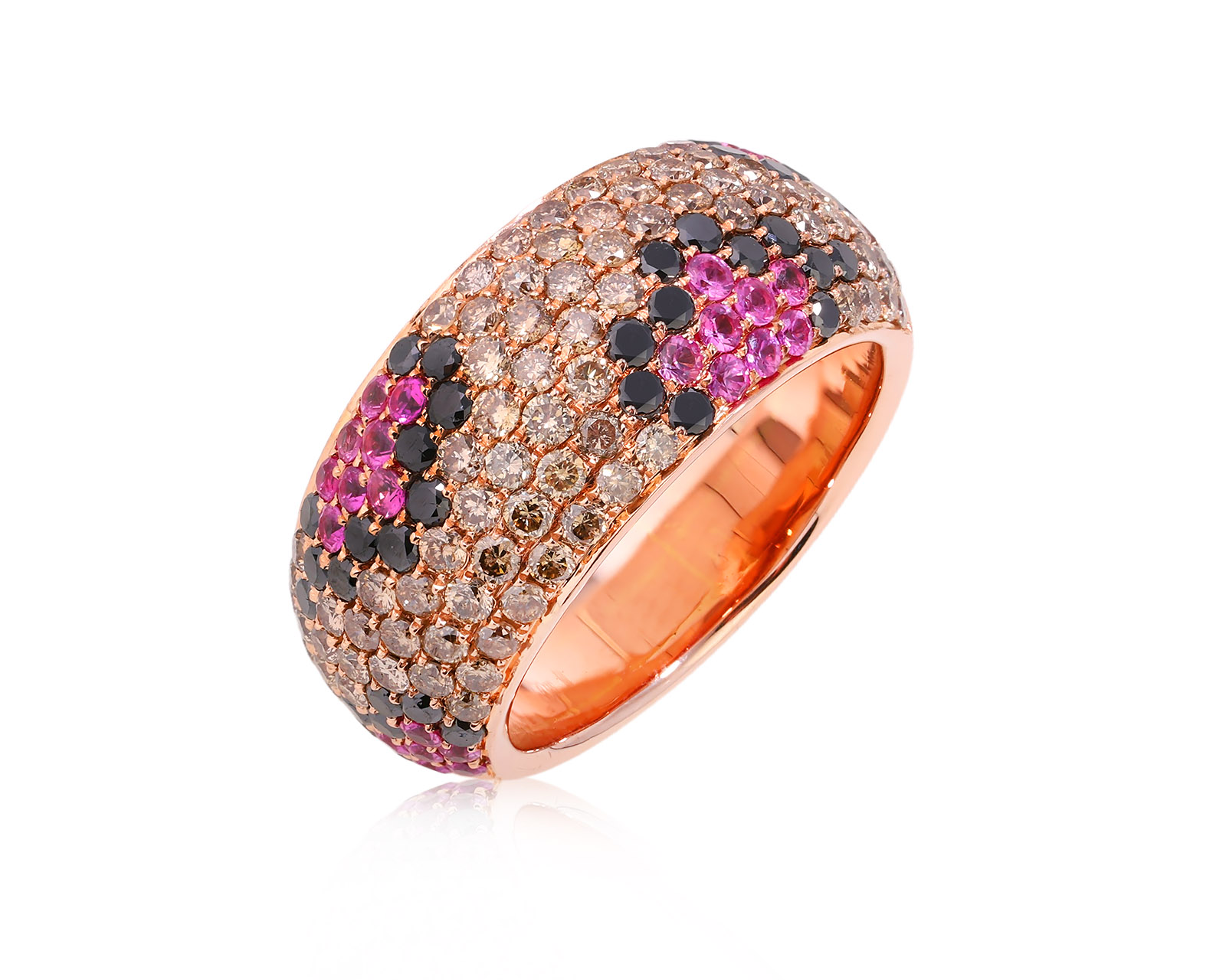 Золотое кольцо с сапфирами 0.54ct и бриллиантами 2.22ct 301025/7