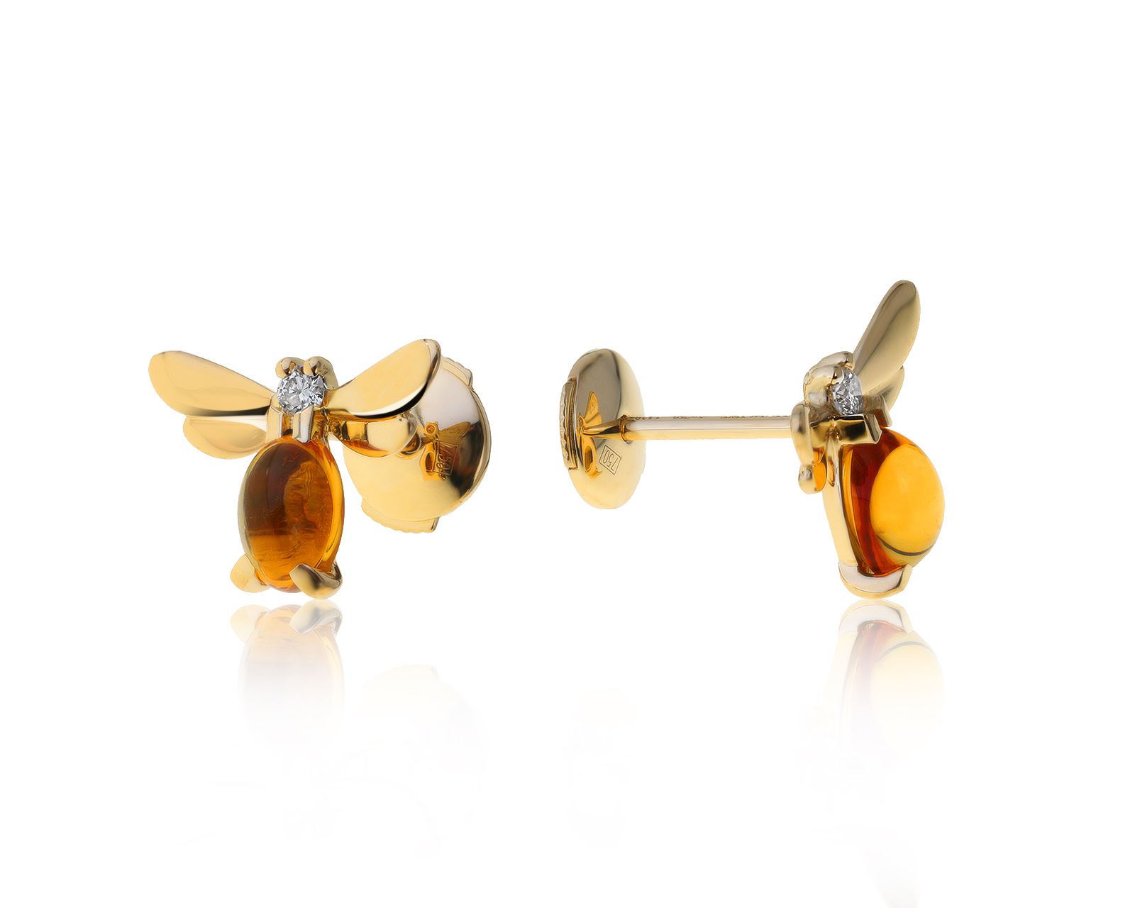 Оригинальные золотые серьги с цитринами 1.09ct Chaumet Attrape-Moi 200721/10