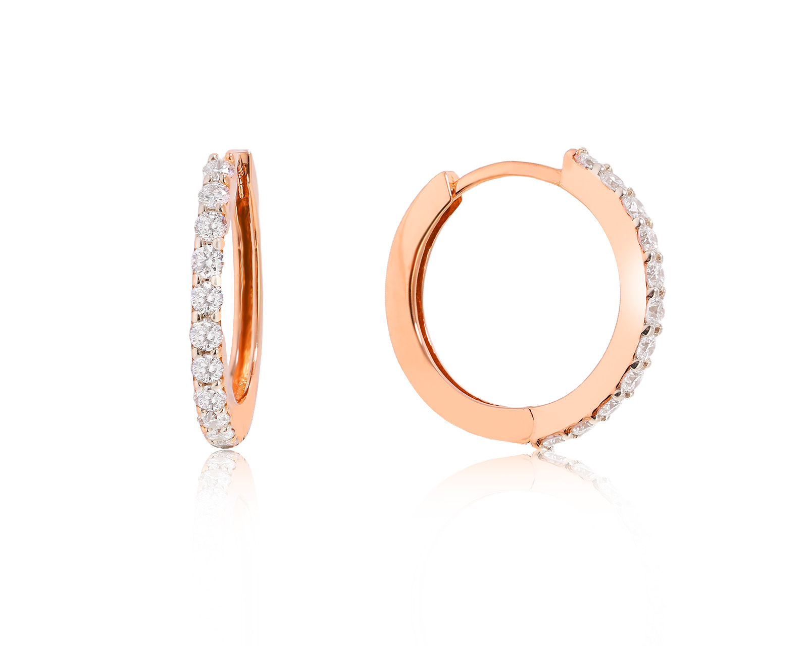 Оригинальные золотые серьги с бриллиантами 0.25ct Roberto Bravo