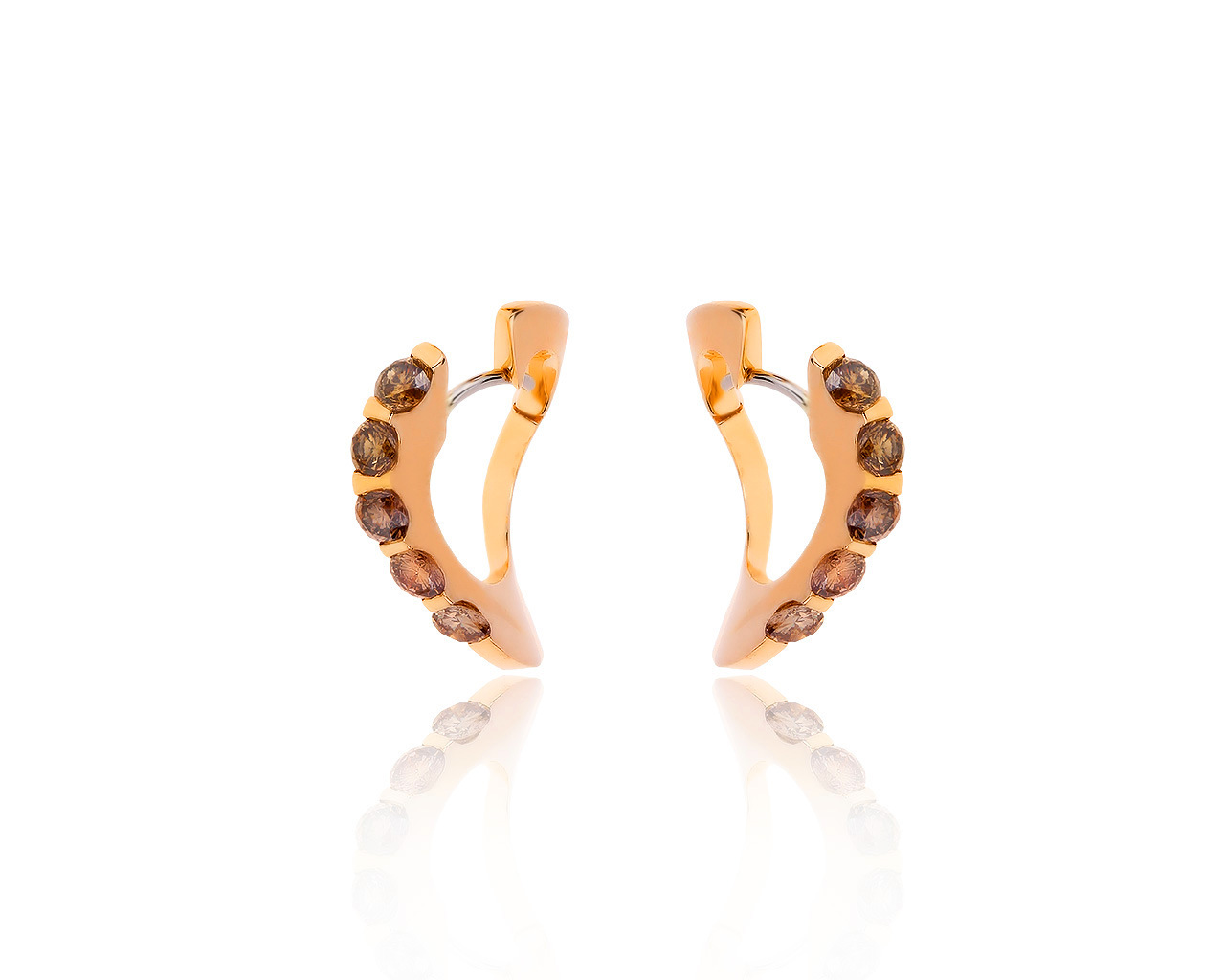 Итальянские золотые серьги с бриллиантами 2.01ct 240120/9