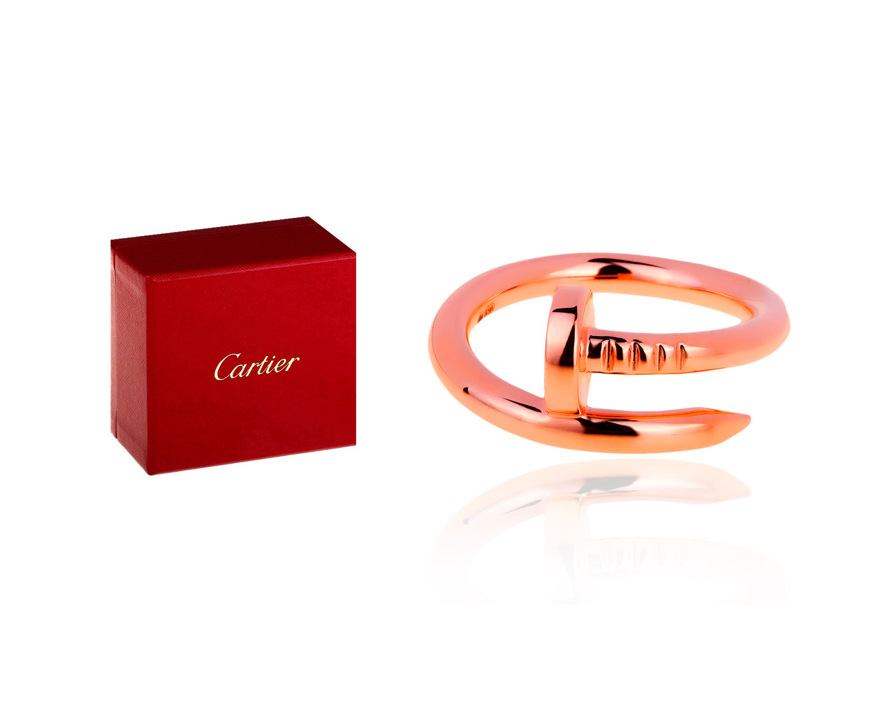 Прекрасное золотое кольцо Cartier Juste Un Clou