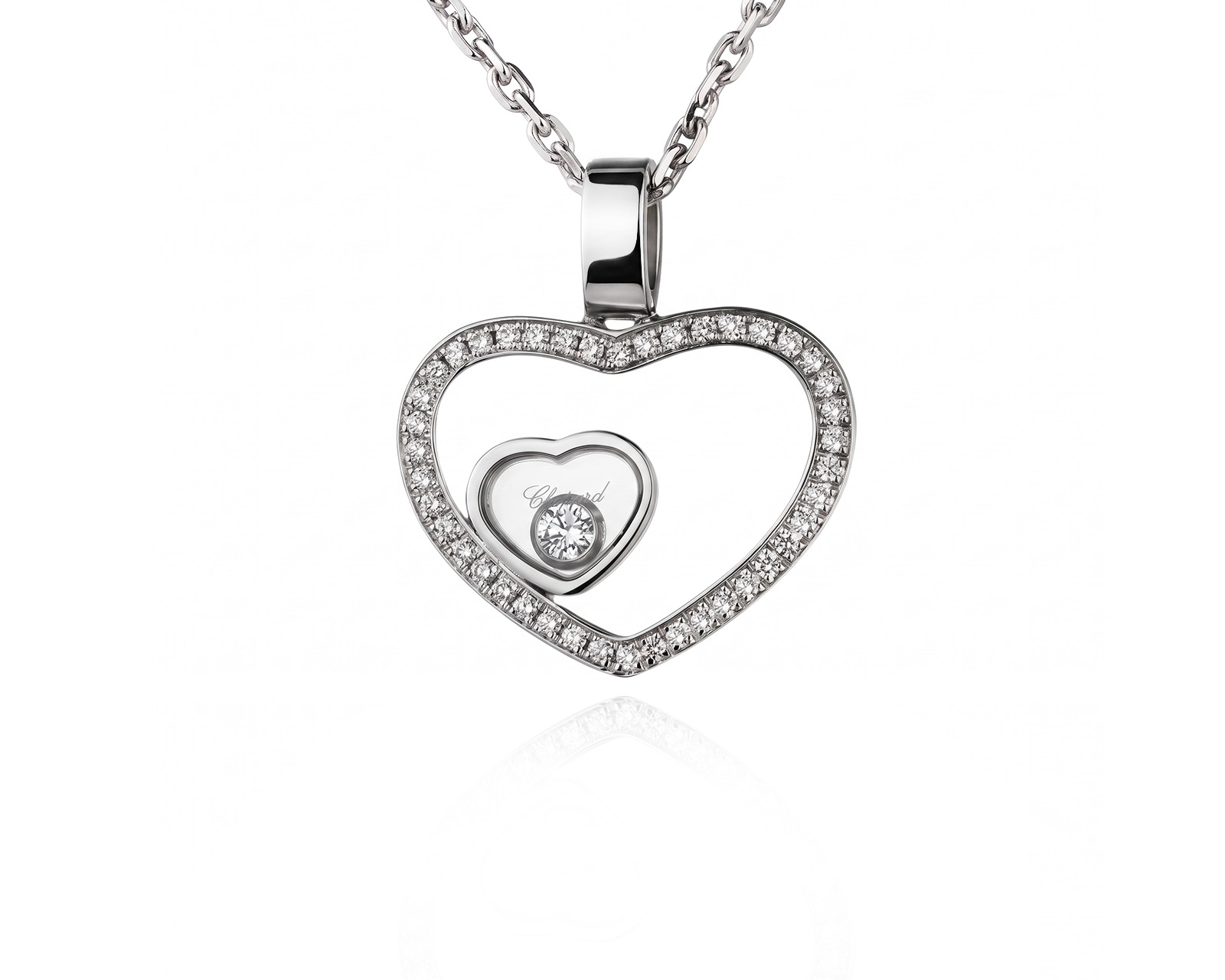 Оригинальный золотой кулон с бриллиантами 0.18ct Chopard Happy Diamonds Heart 270826/4