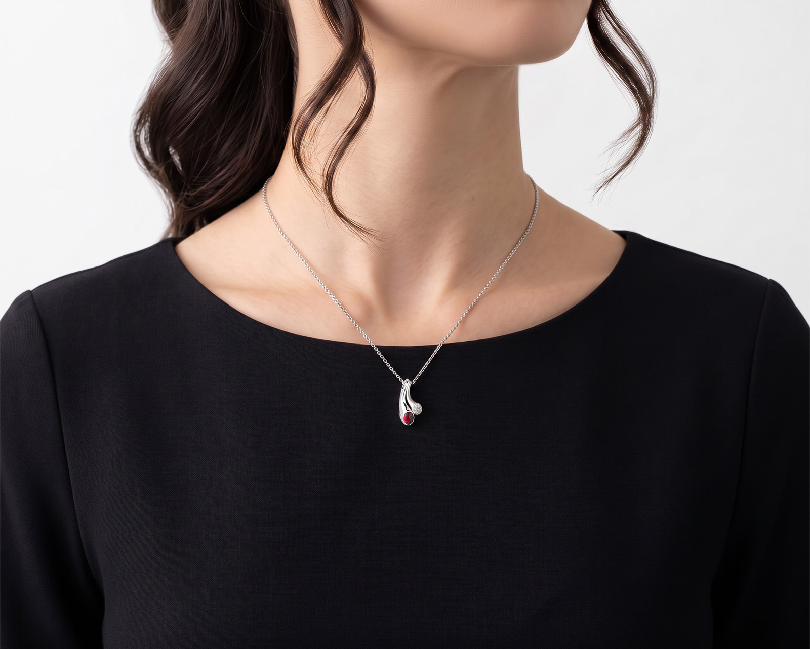 Оригинальное золотое колье с гранатом 0.70ct Georg Jensen Denmark