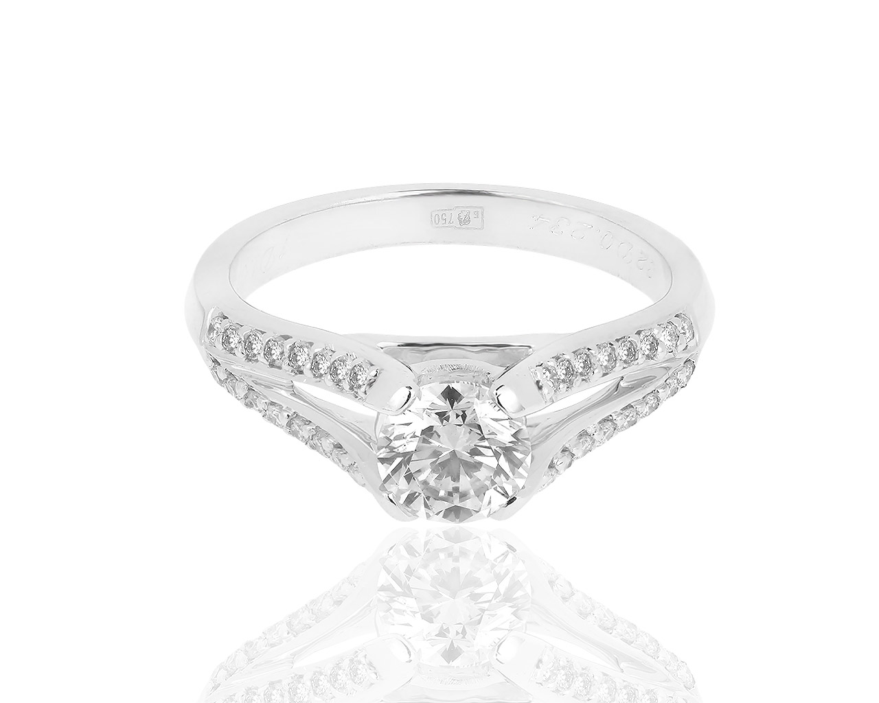 Помолвочное золотое кольцо с бриллиантами 1.24ct 280319/2 Помолвочное золотое кольцо с бриллиантами 1.24ct 280319/2